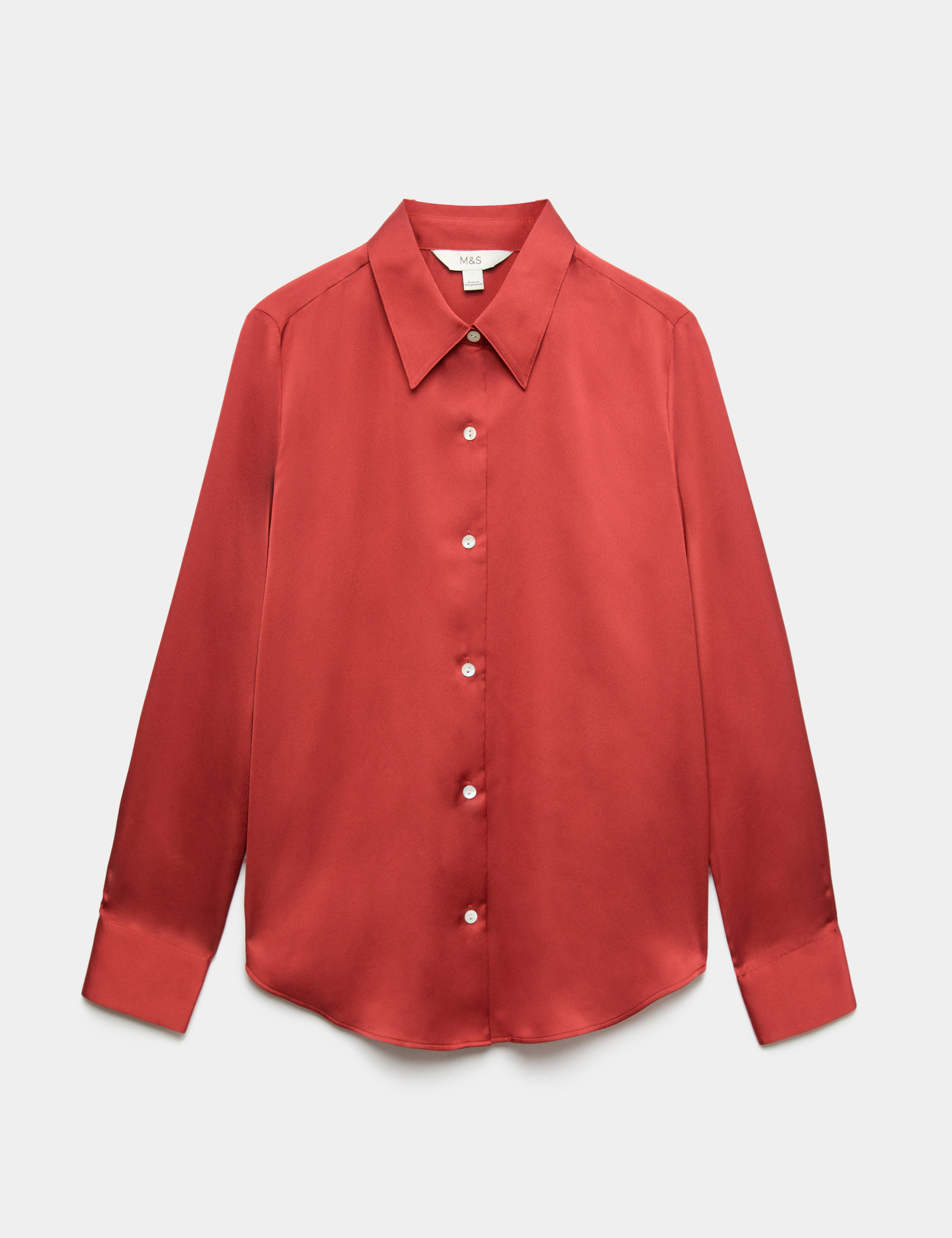 Satin Collared Button Through Shirt 2 of 7