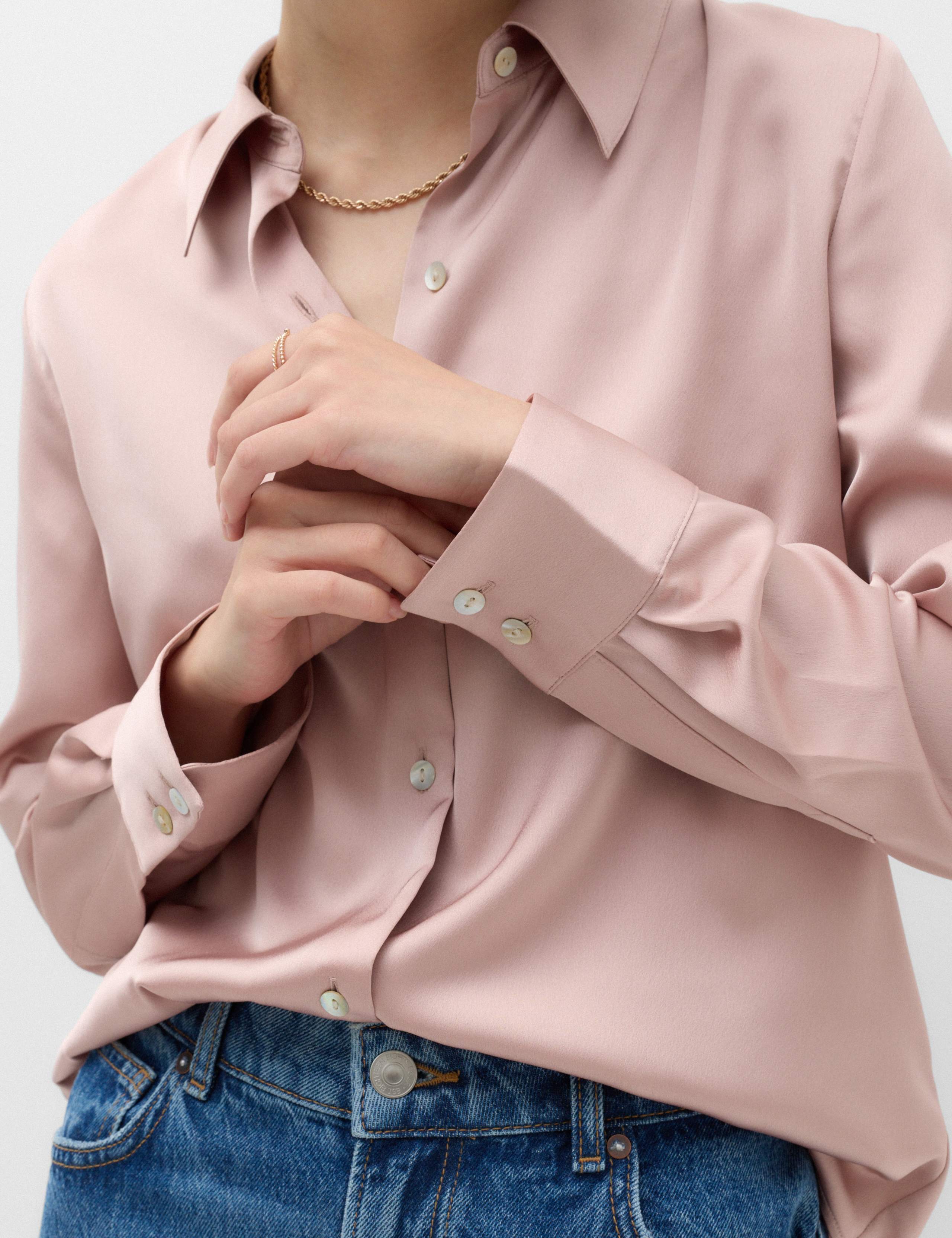 Satin Collared Button Through Shirt 3 of 6