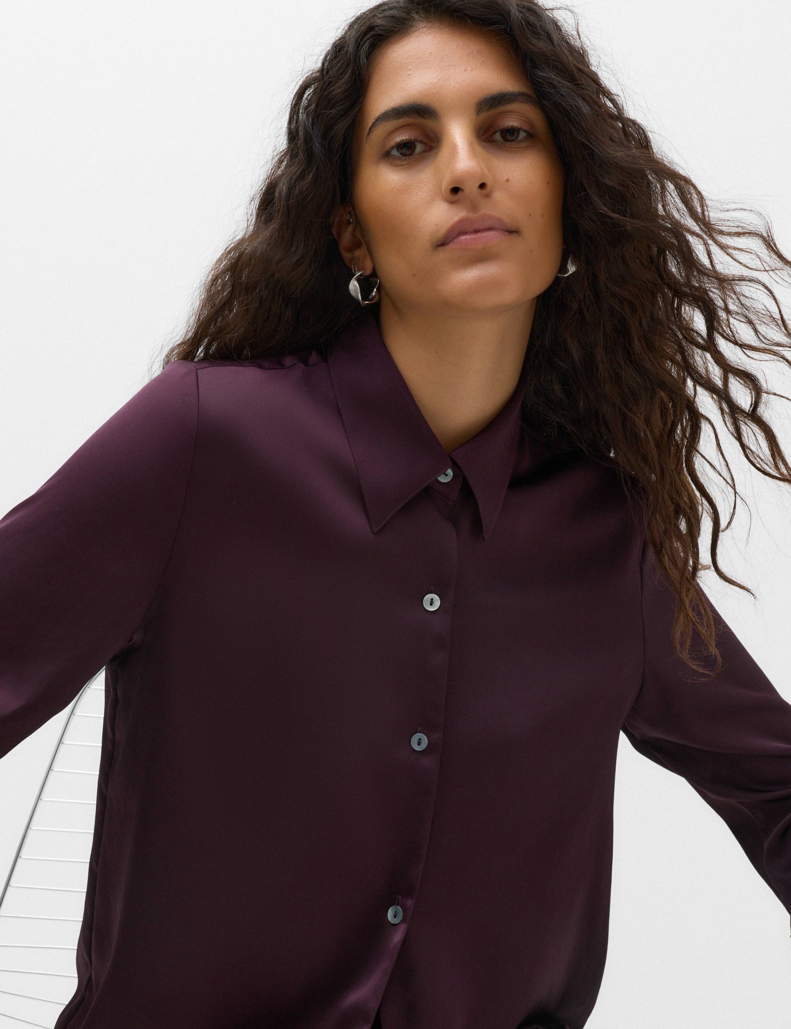 Satin Collared Button Through Shirt 4 of 6