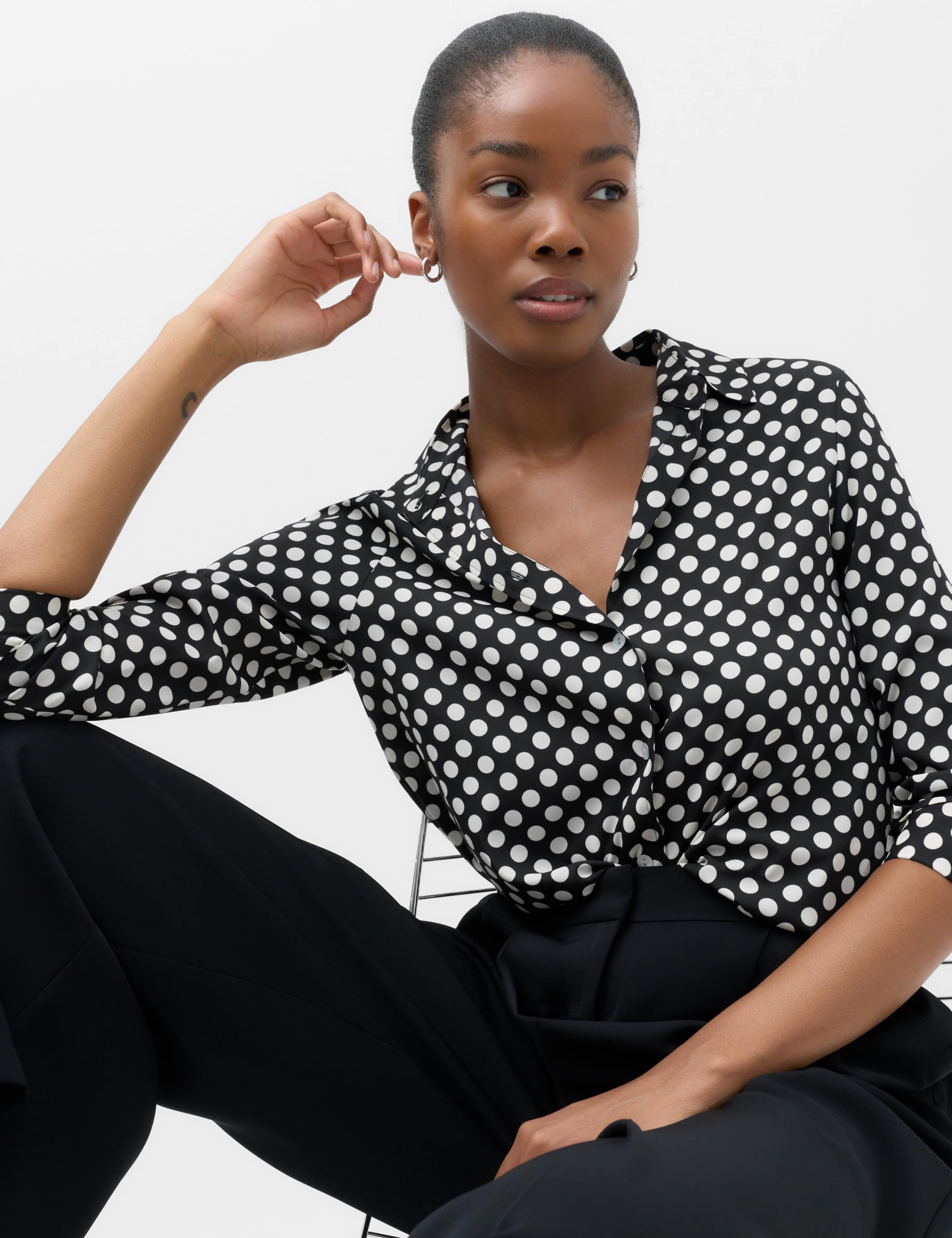 Polka Dot Collared Neck Shirt 5 of 5