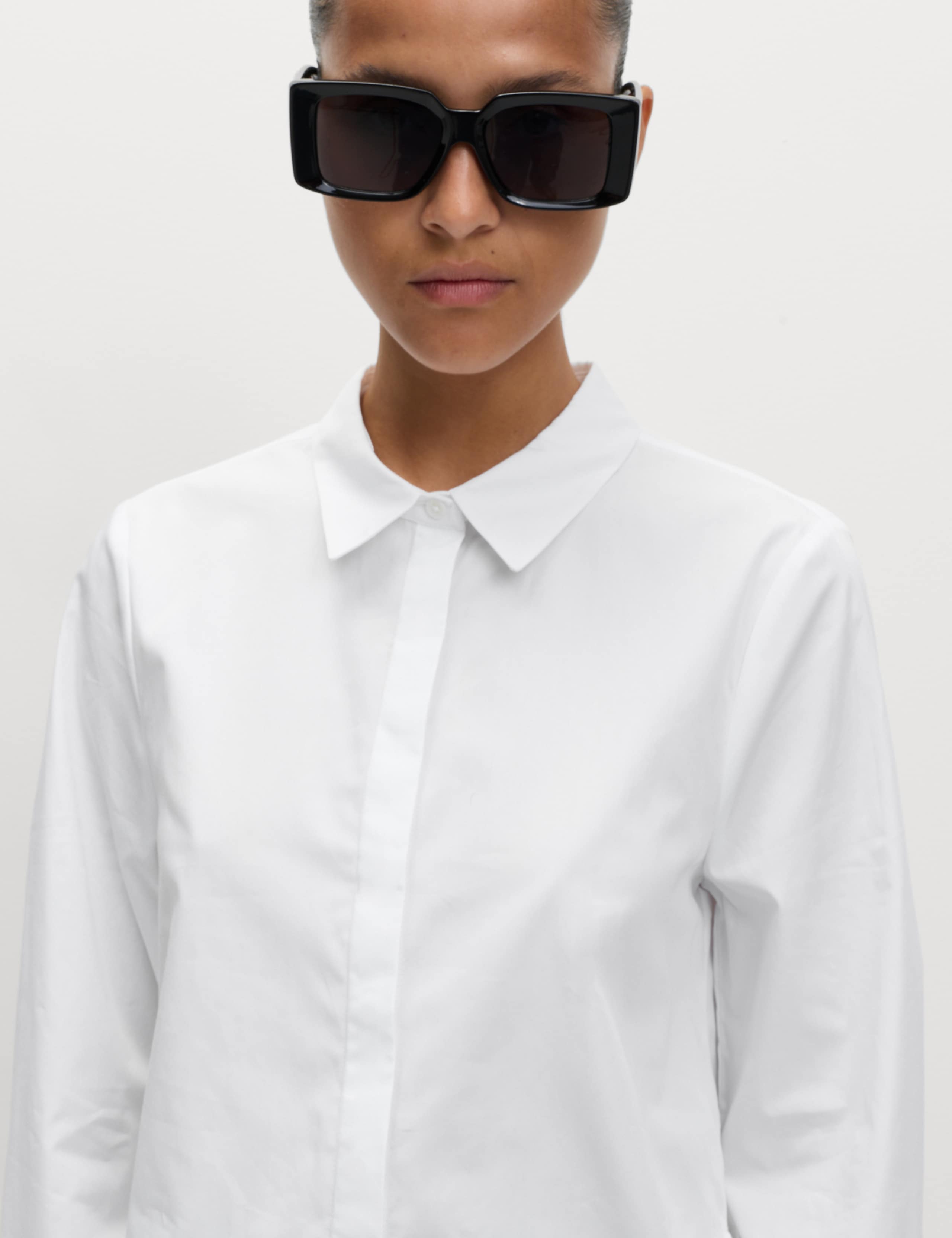 Pure Cotton Cropped Collared Shirt 4 of 5