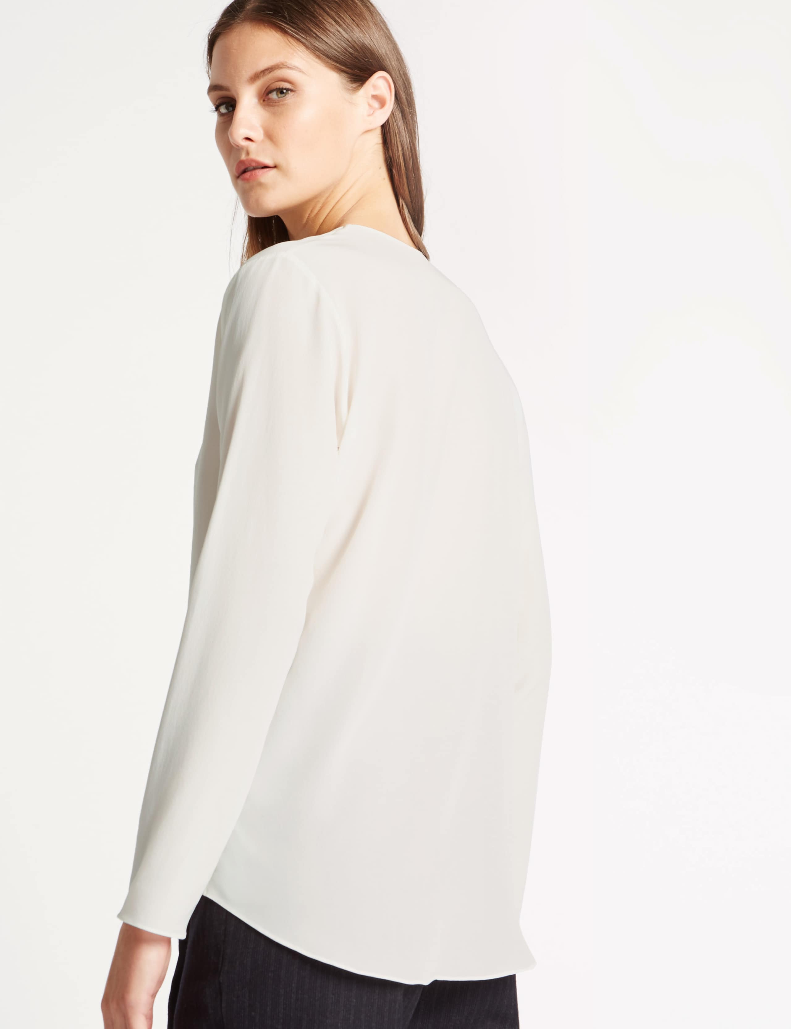 Pure Silk V-Neck Blouse 3 of 5