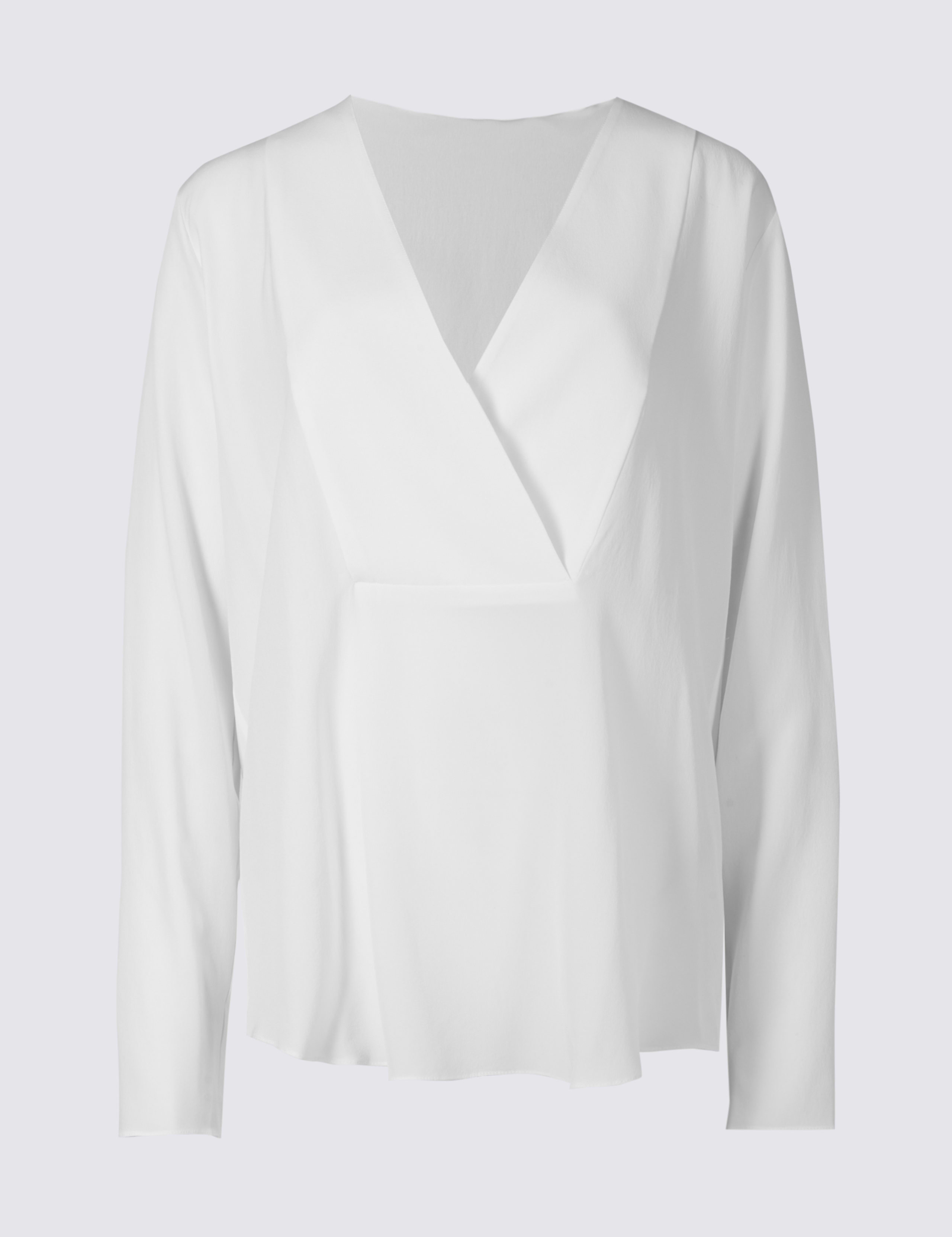Pure Silk V-Neck Blouse 2 of 5