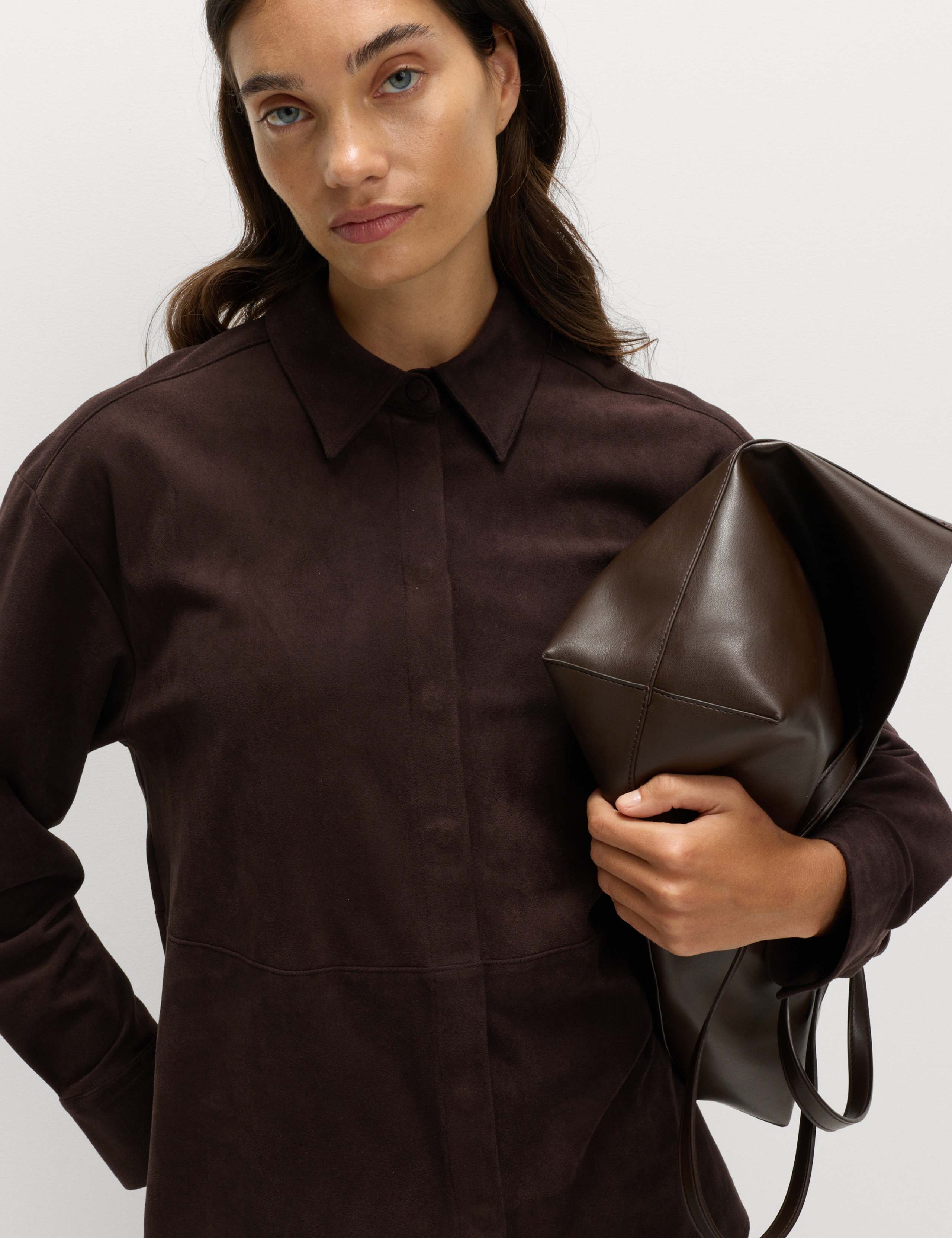 Suedette Collared Shirt 5 of 5