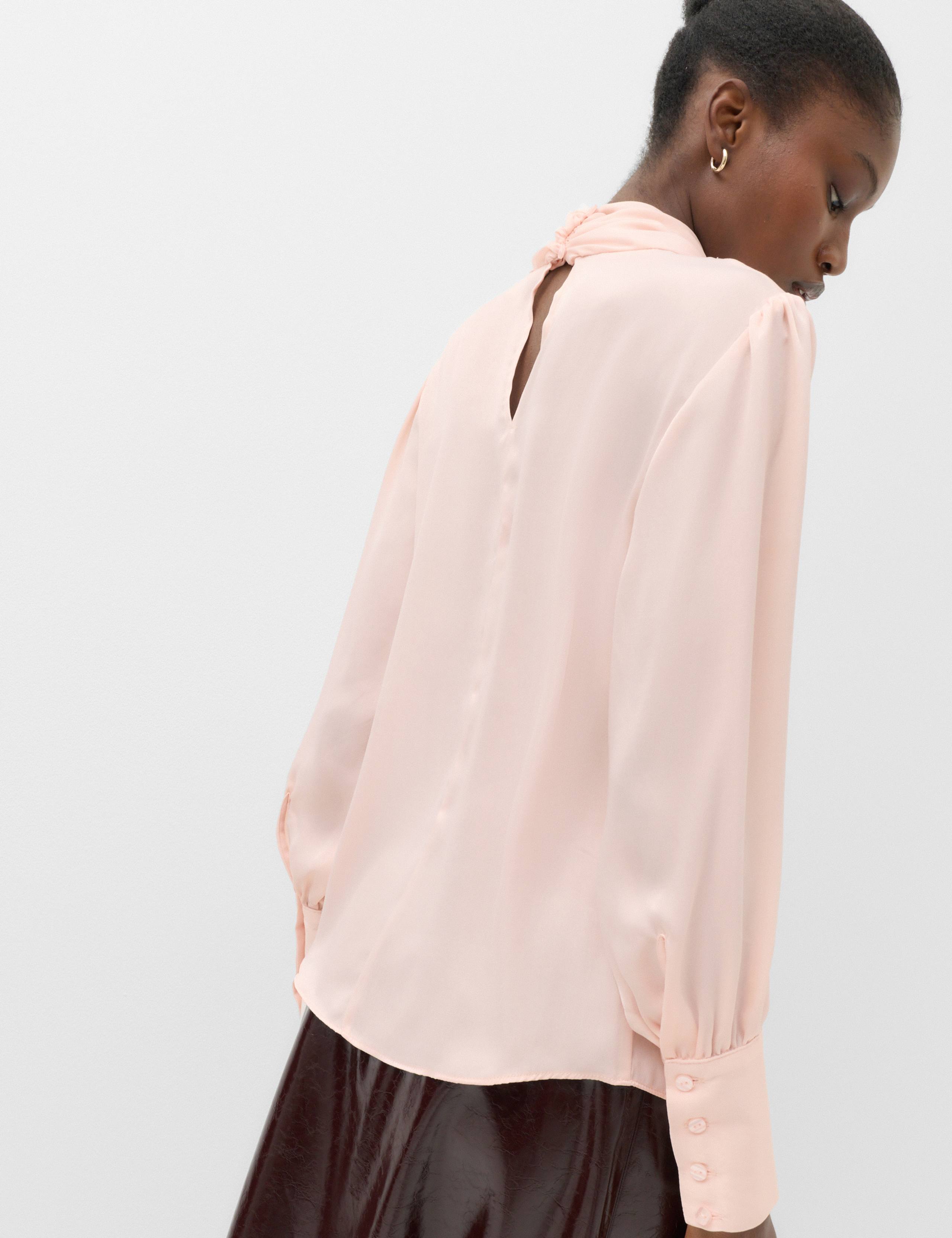 Satin High Neck Blouse 3 of 6