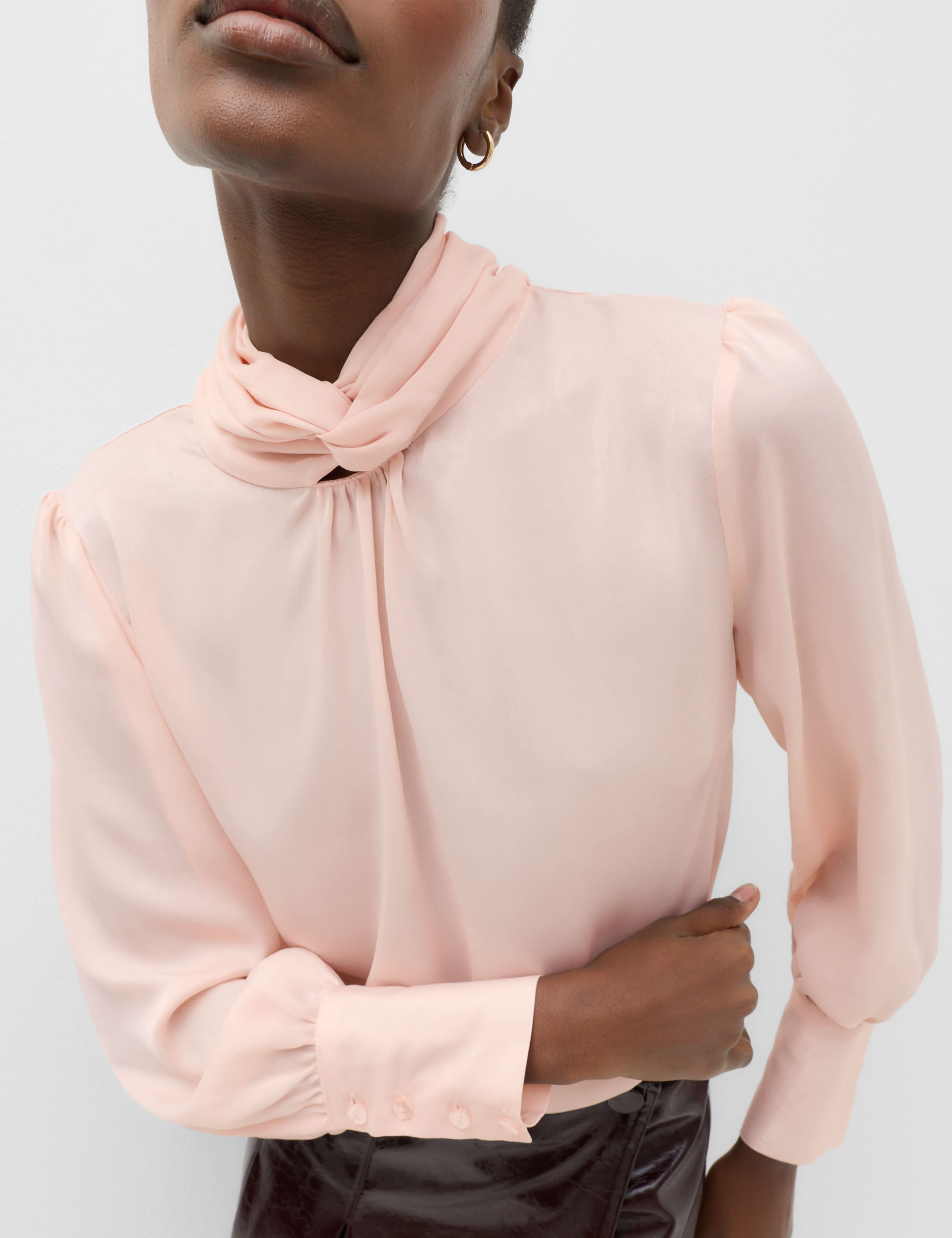 Satin High Neck Blouse 5 of 6