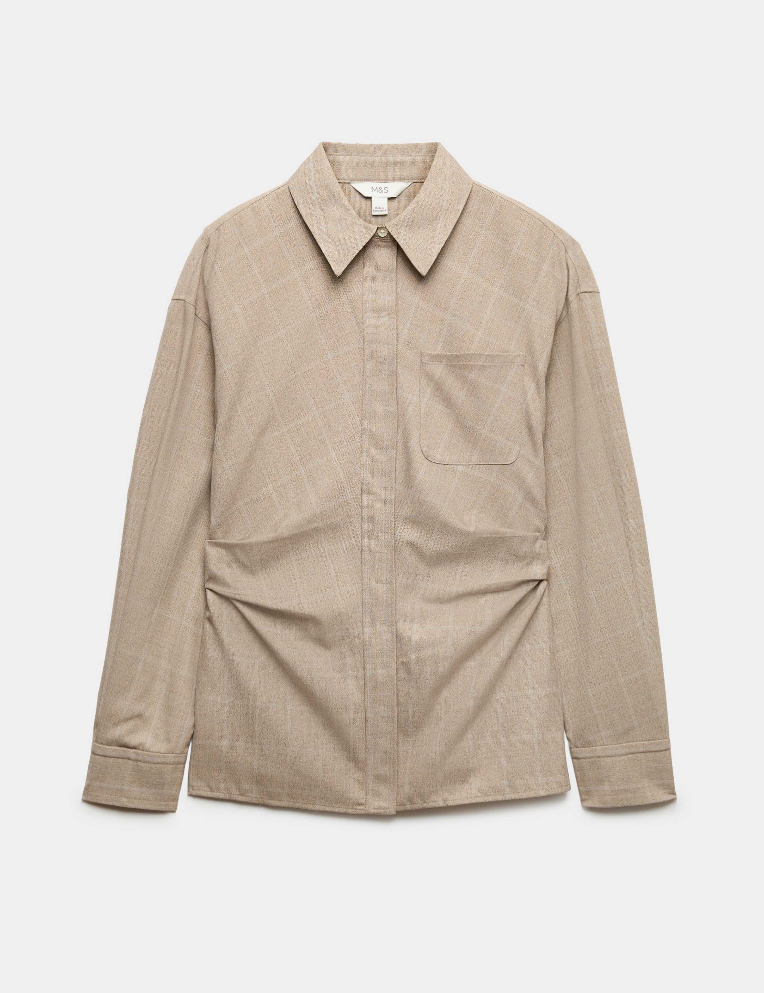 Checked Collared Waisted Shirt 1 of 1