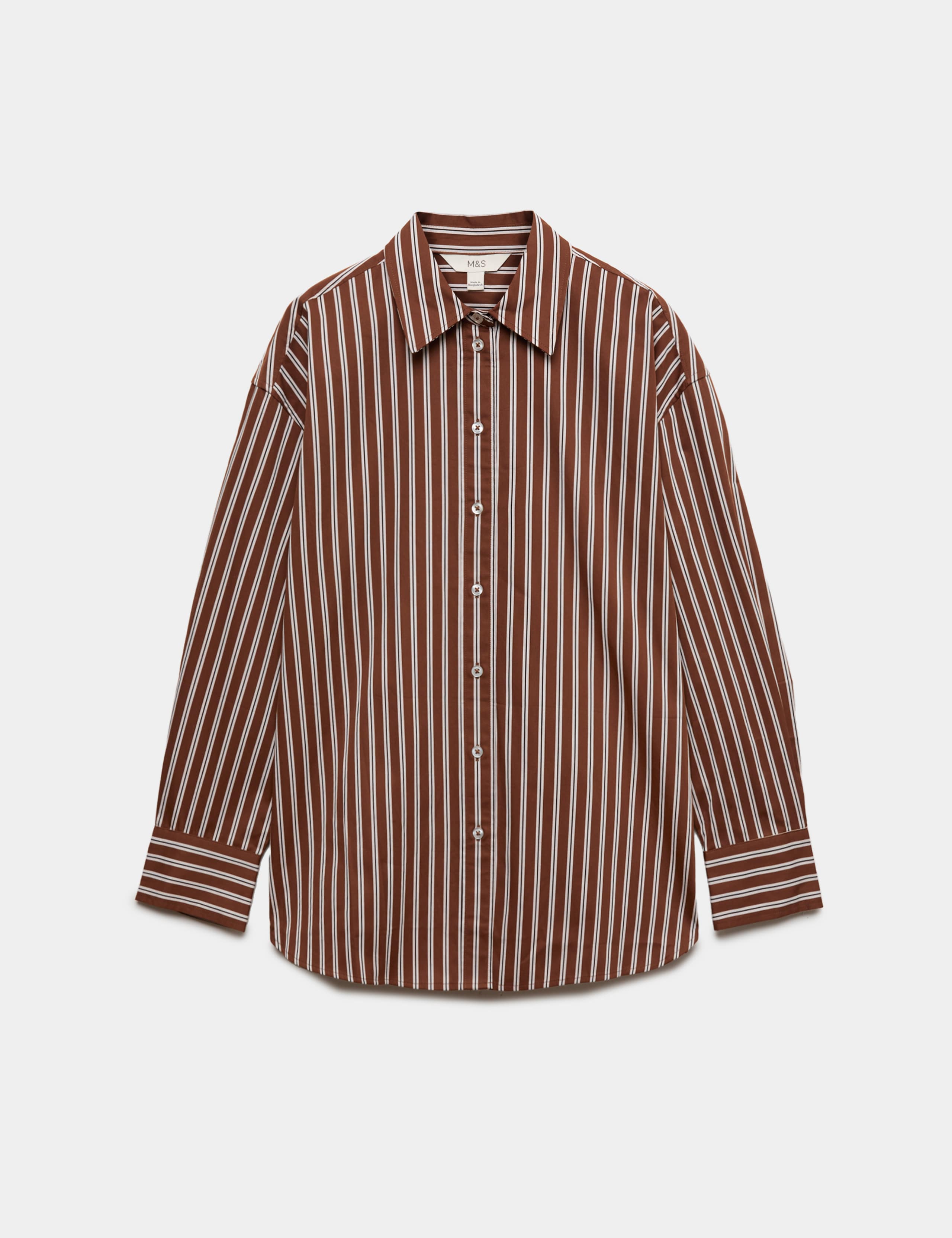 Pure Cotton Oversized Striped Shirt 2 of 7