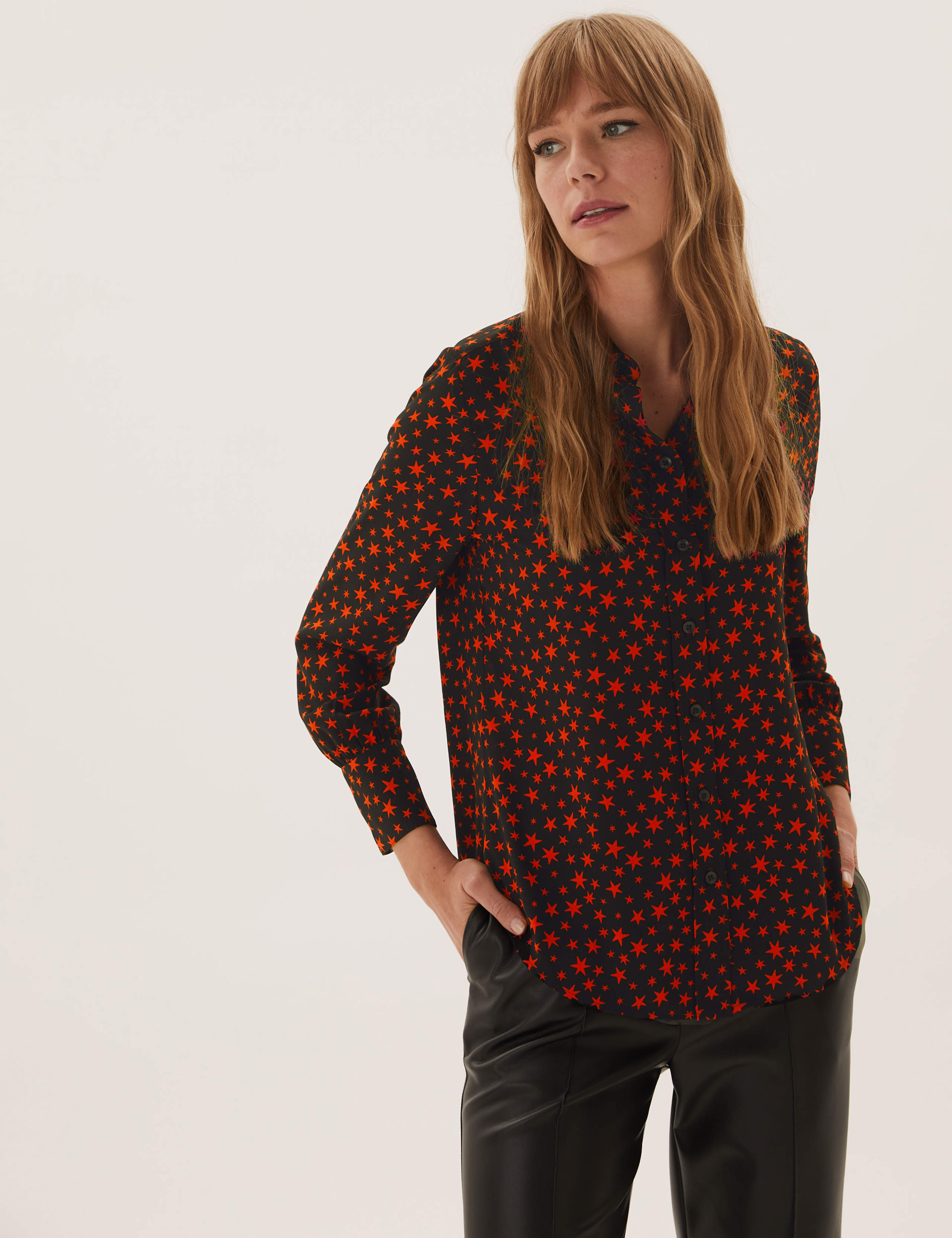 Star Print Long Sleeve Shirt 3 of 4