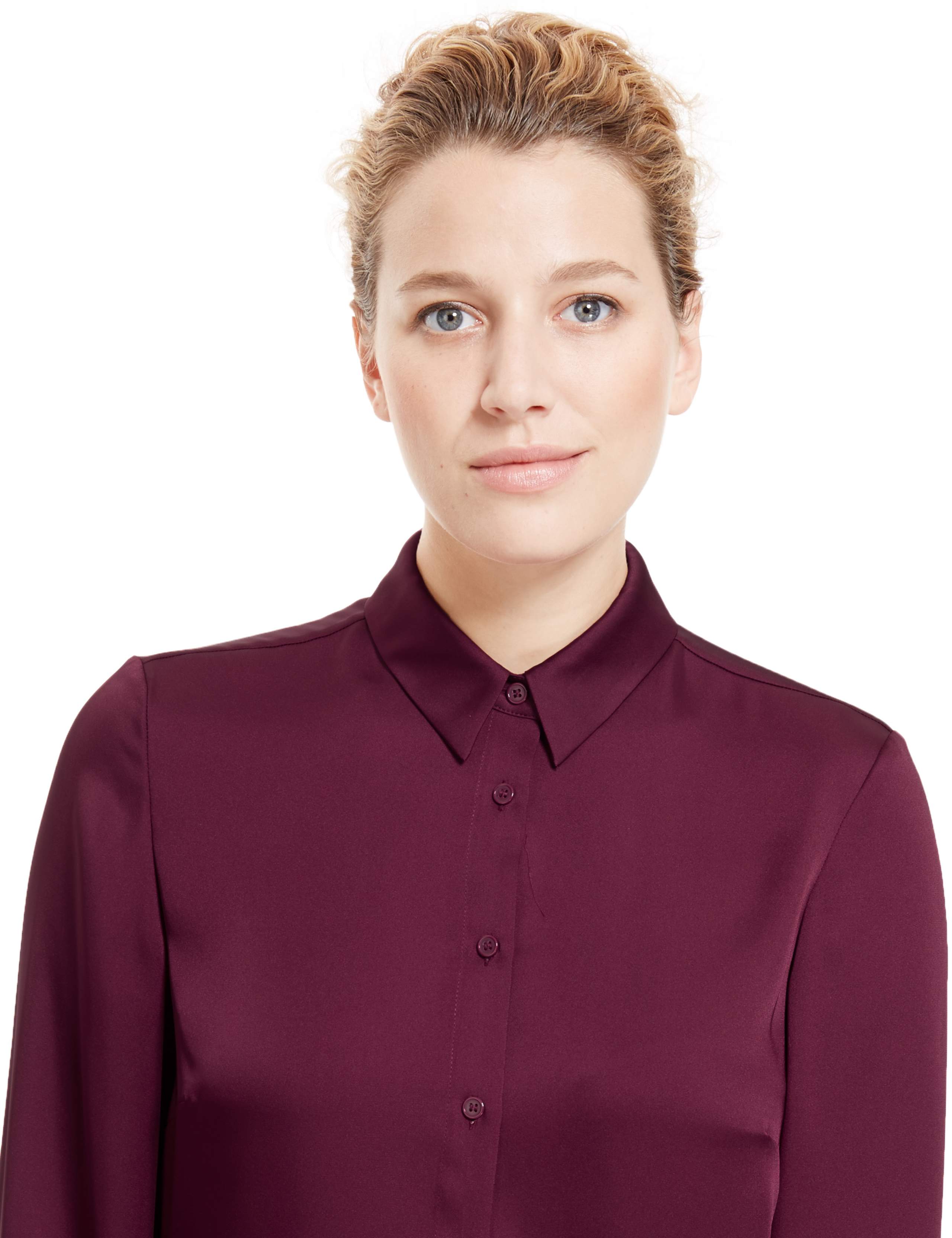 Bow Satin Long Sleeve Blouse 4 of 4