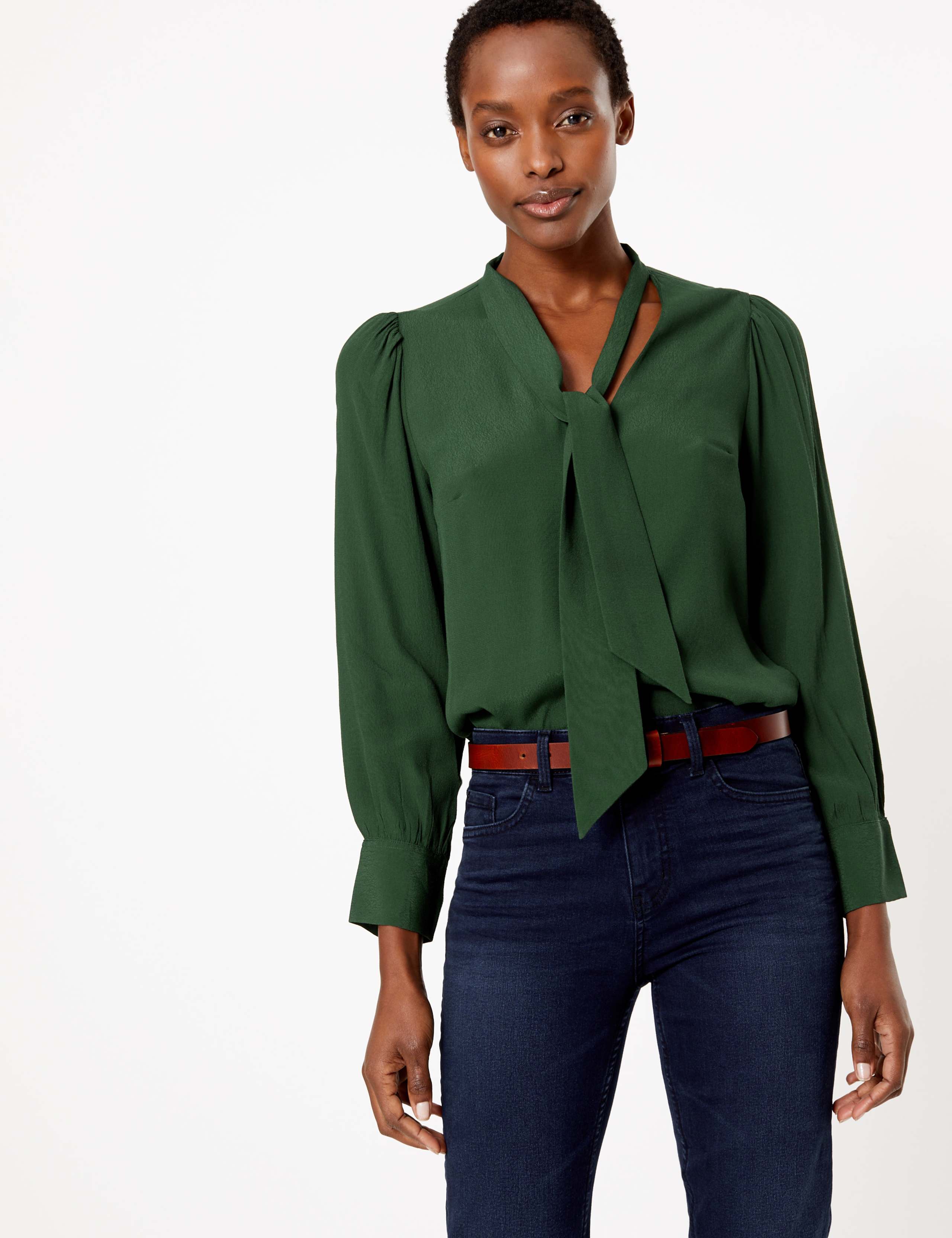 Tie Neck Blouse 1 of 5