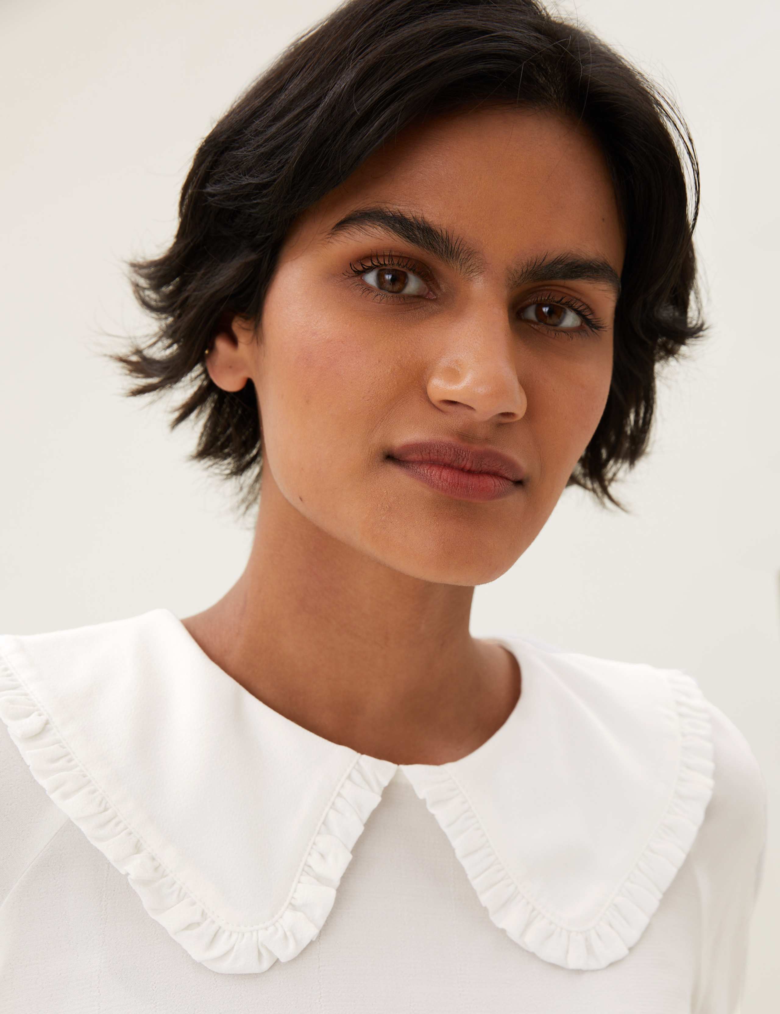 Collared Frill Detail Oversized Top 4 of 4