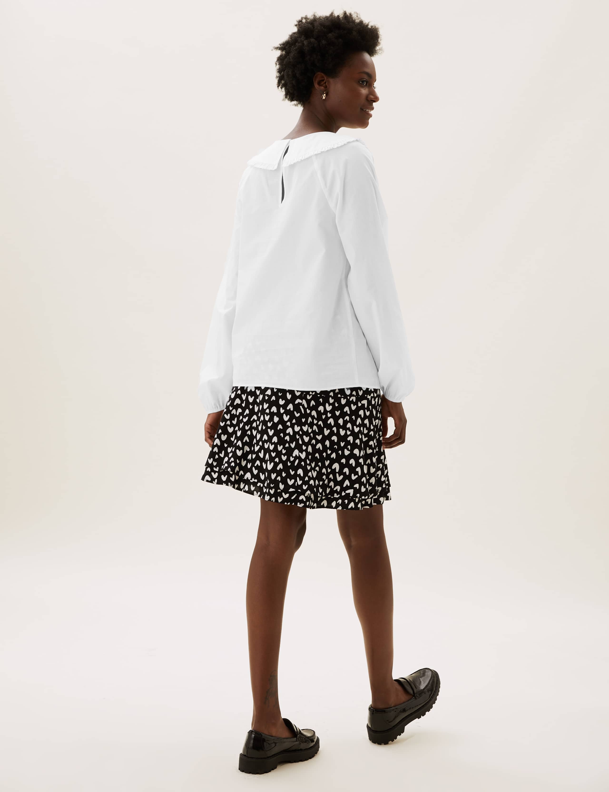 Pure Cotton Peter Pan Collar Blouse 5 of 5