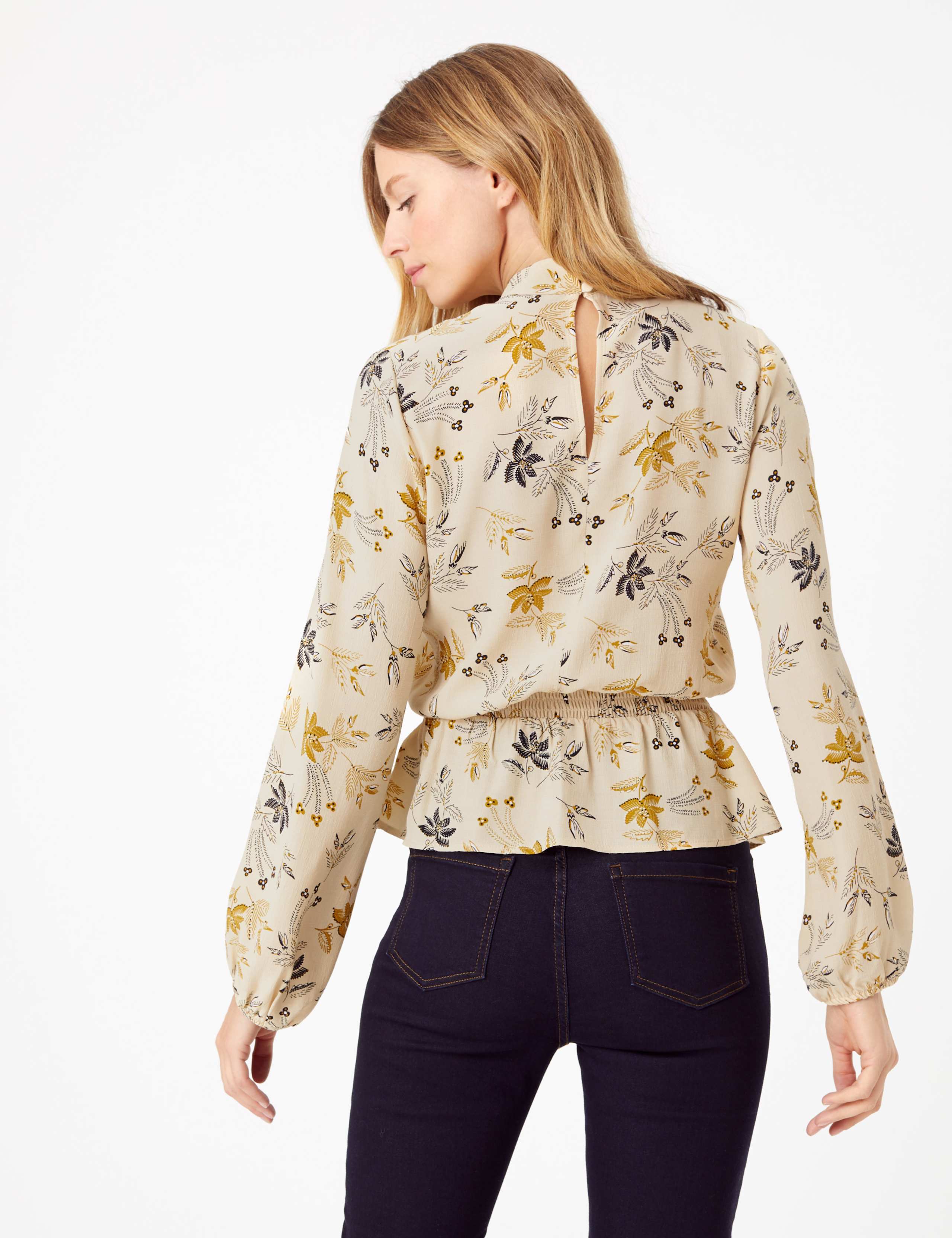 Printed Waisted Blouse 4 of 5