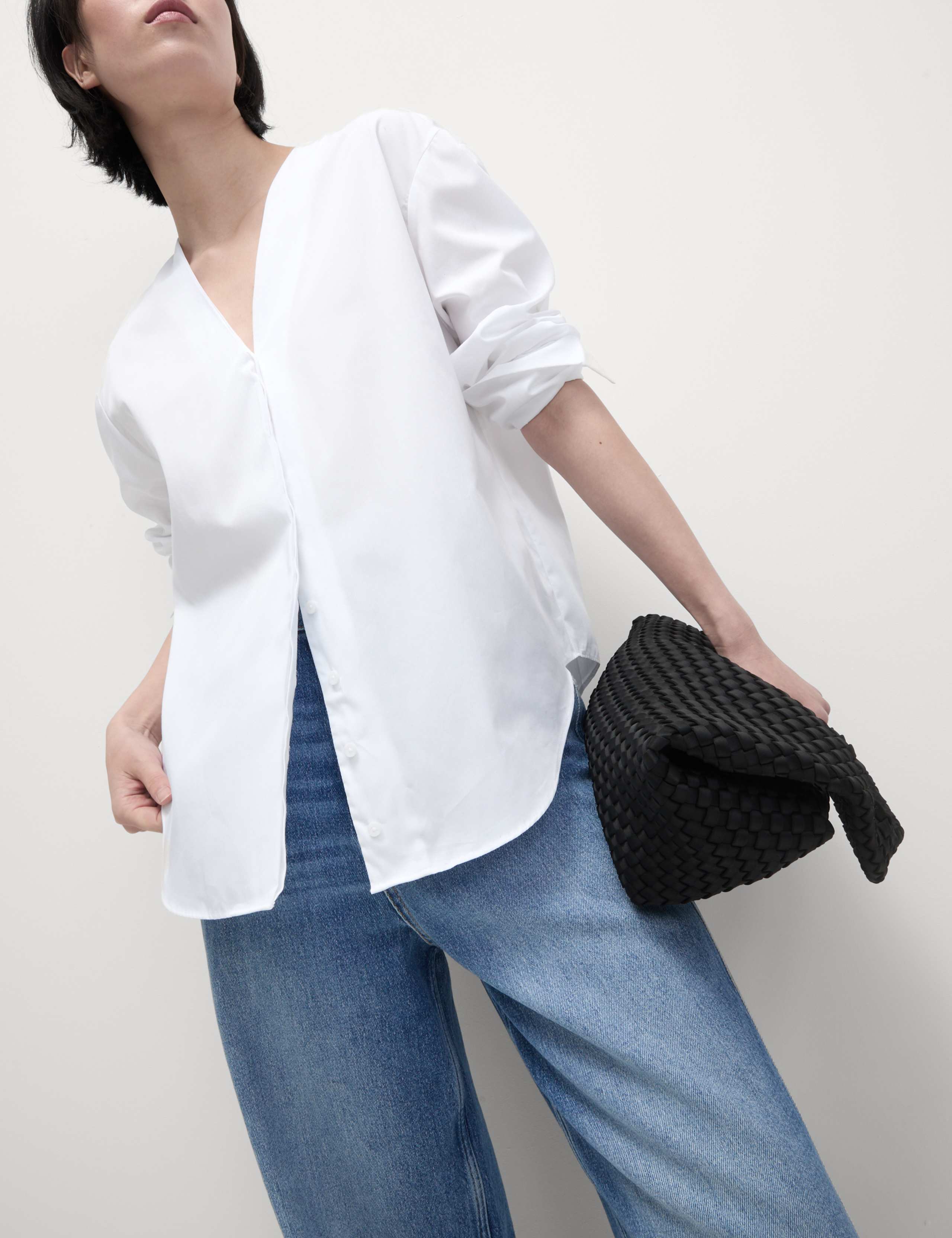 Pure Cotton V-Neck Shirt 4 of 5