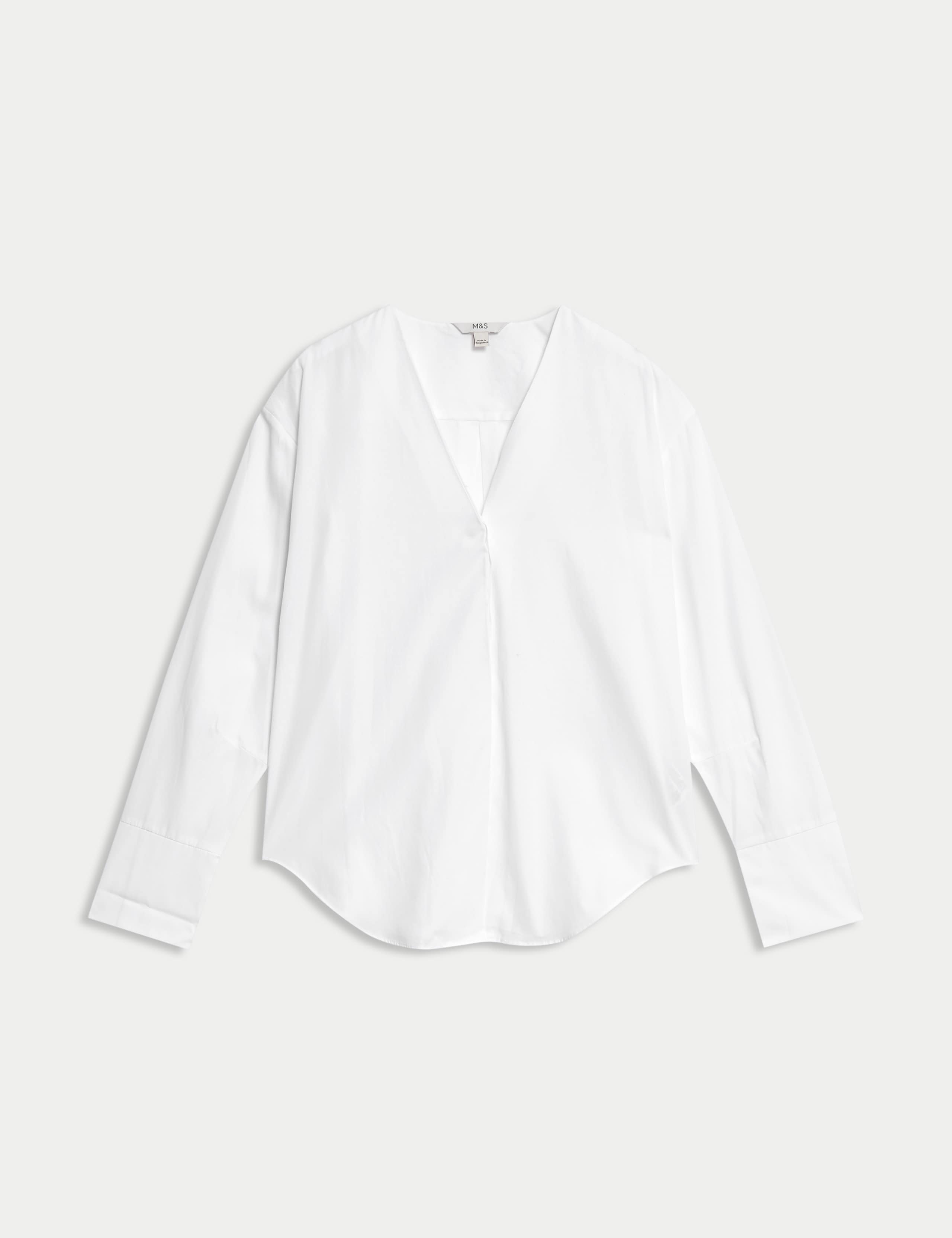 Pure Cotton V-Neck Shirt 2 of 5