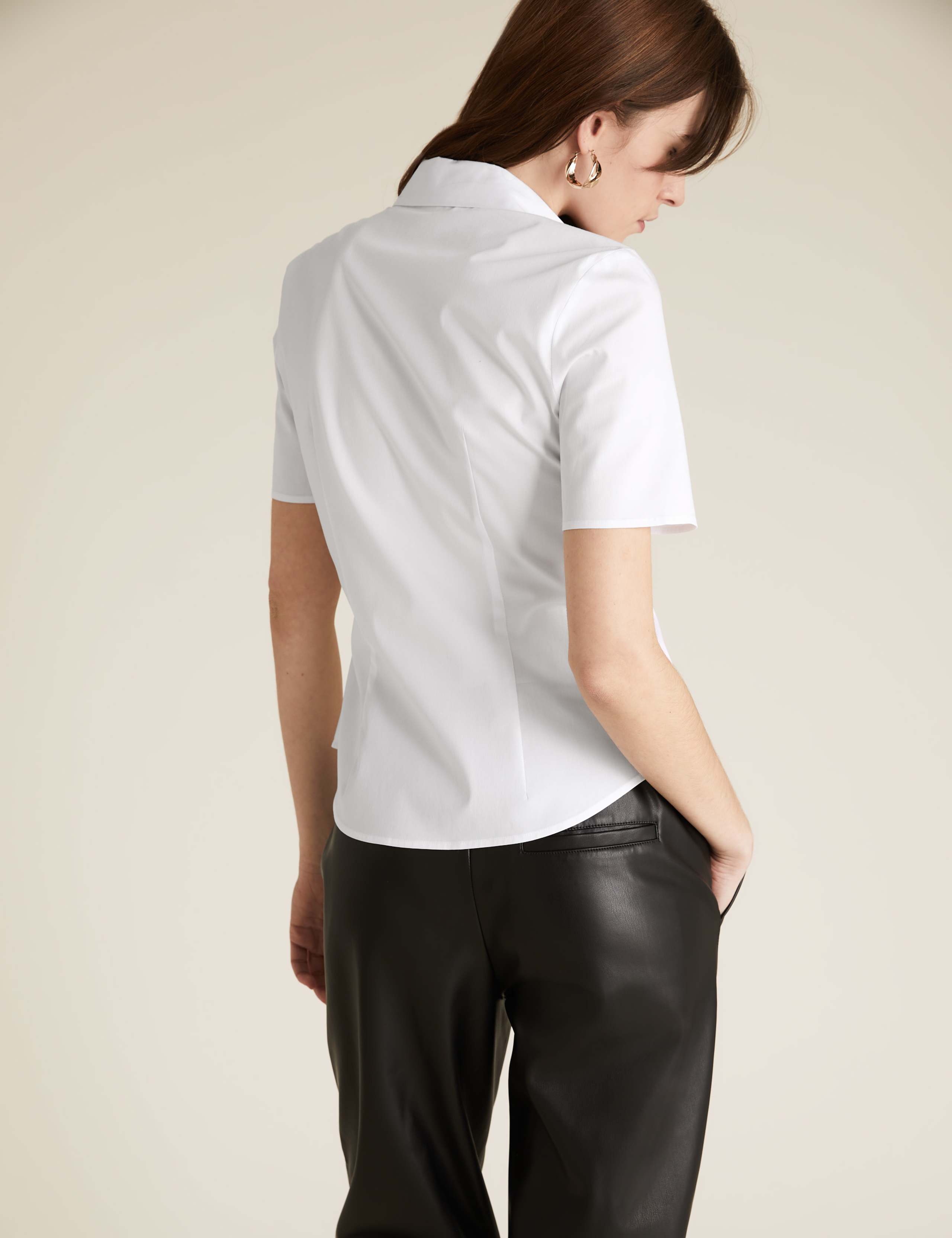 Cotton Rich Fitted Short Sleeve Shirt 4 of 4