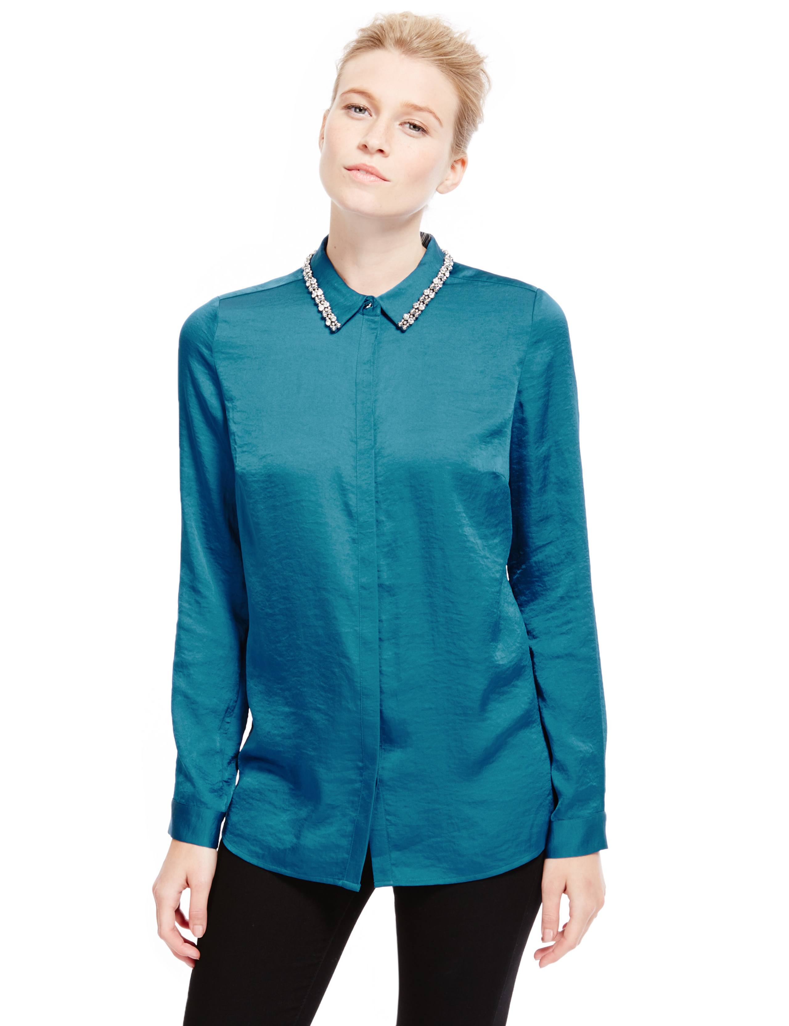 Embellished Collar Long Sleeve Shirt 1 of 5
