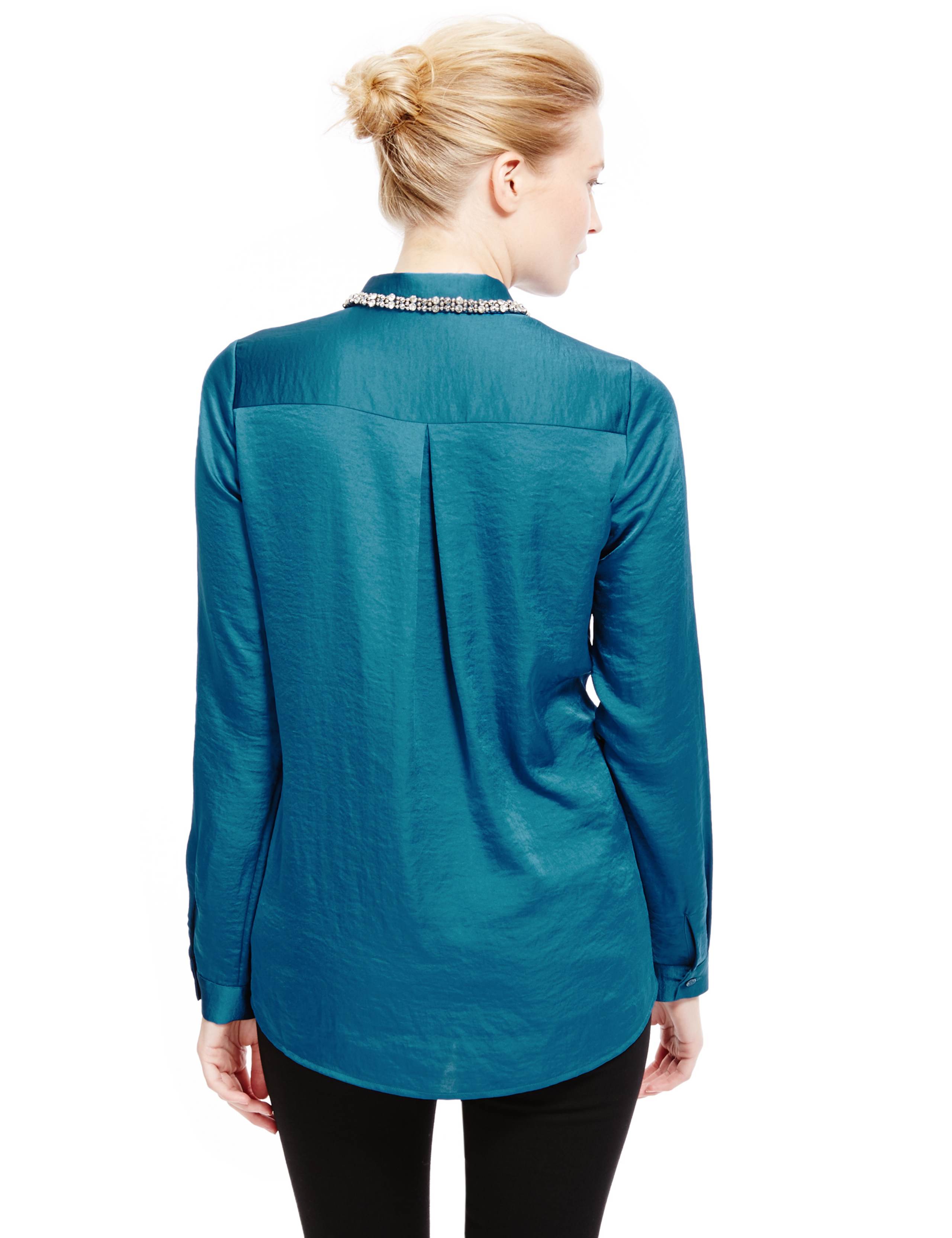 Embellished Collar Long Sleeve Shirt 4 of 5