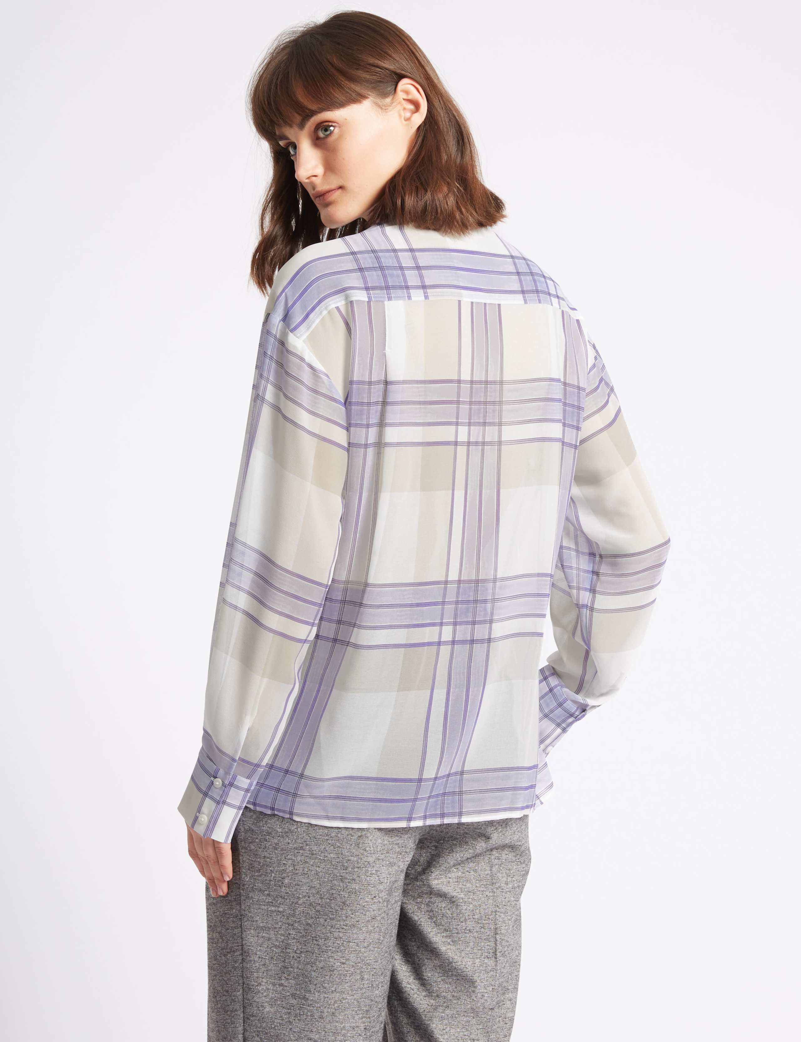 Checked Dual Cap Pocket Long Sleeve Shirt 4 of 4