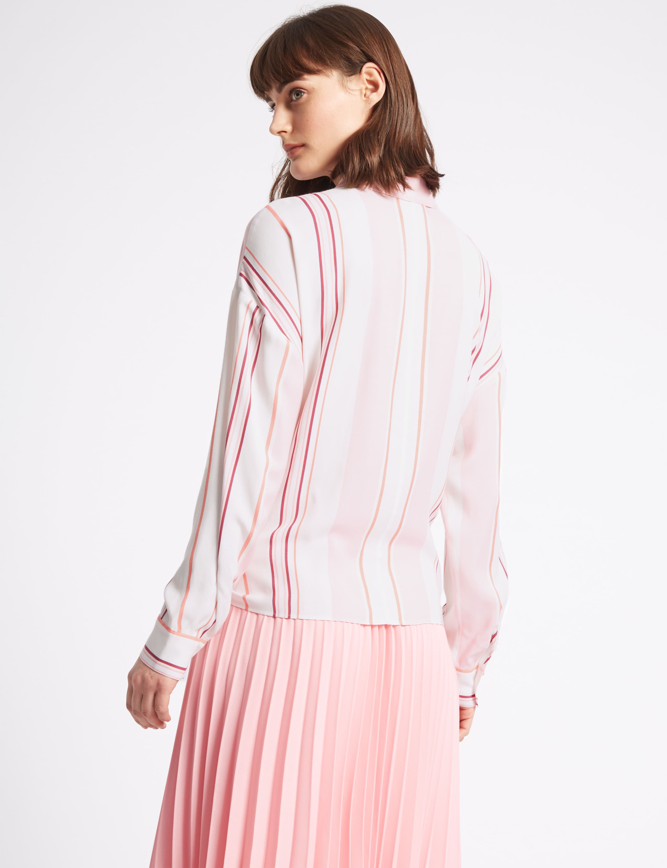 Striped Tie Front Long Sleeve Shirt 3 of 3