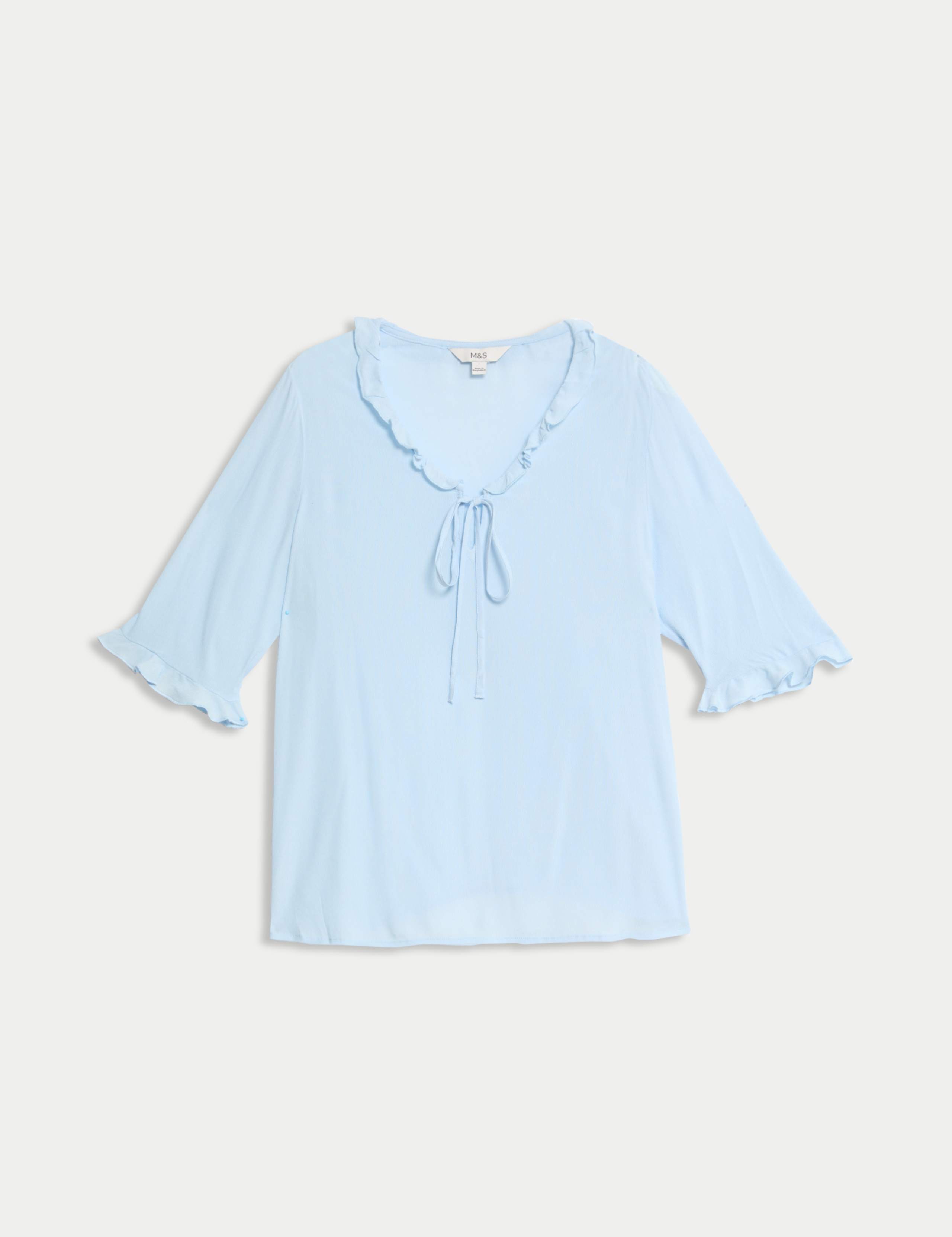 V-Neck Frill Detail Blouse 2 of 4