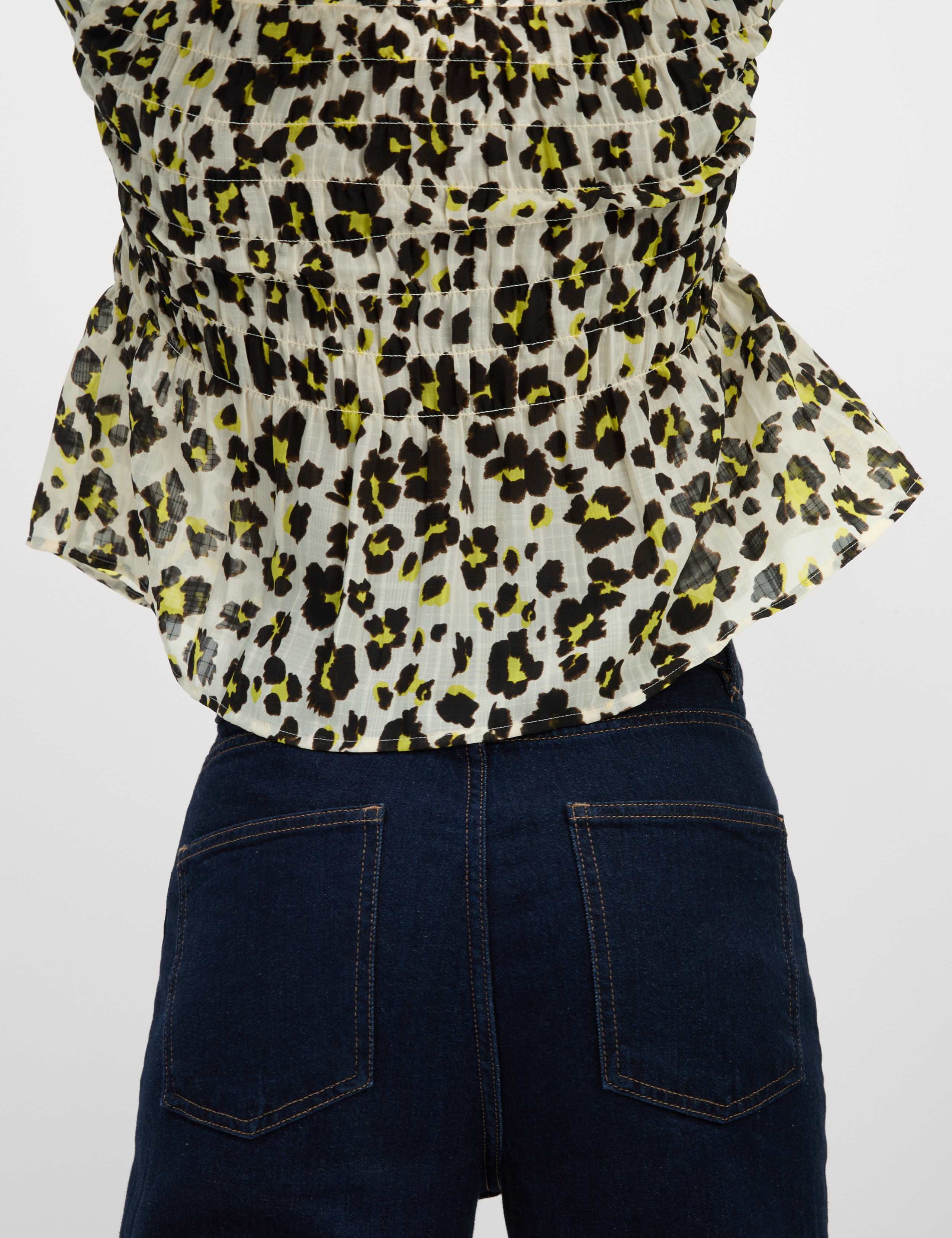 Shirred Tie Front Blouse 4 of 6