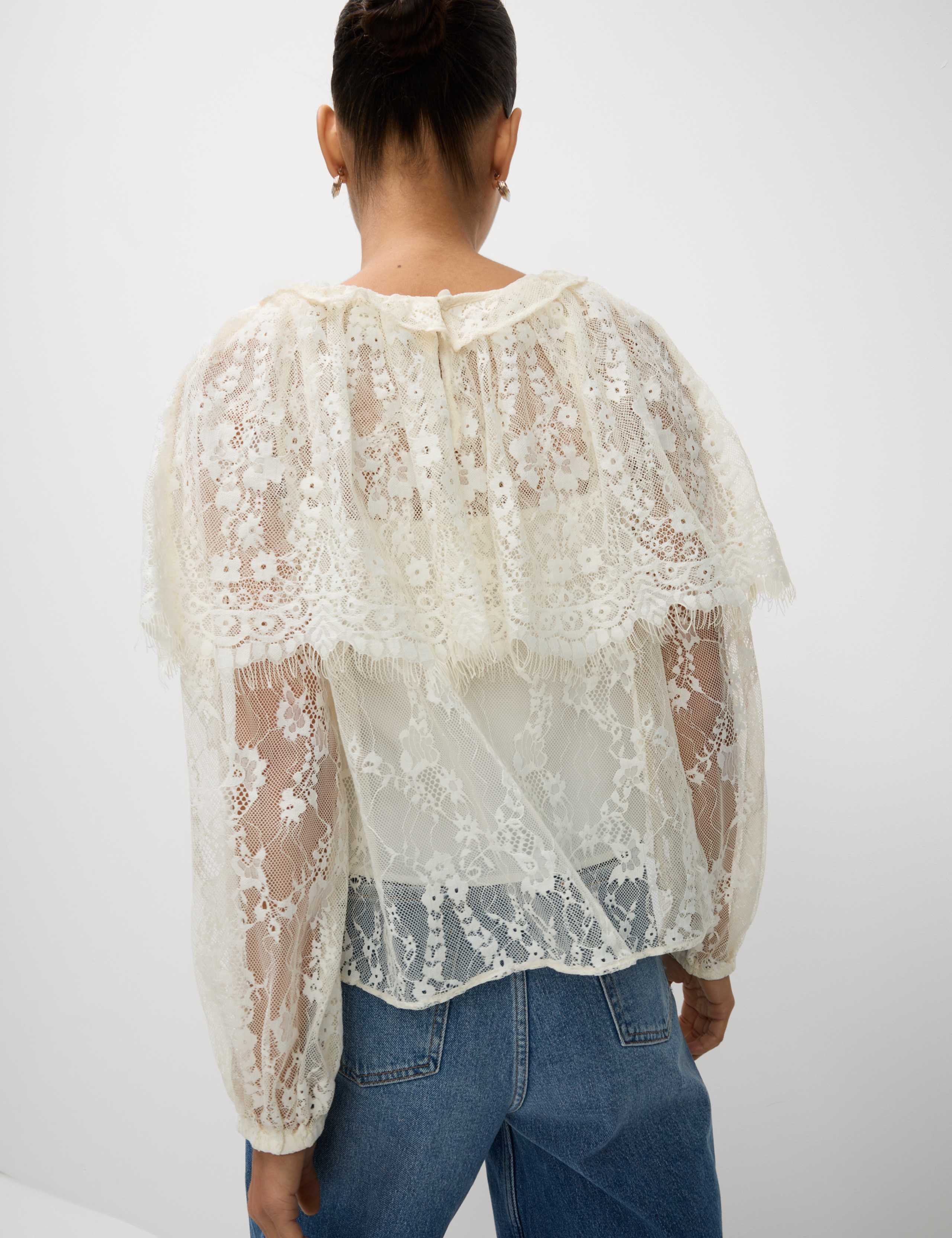 Lace Round Neck Blouse 4 of 5