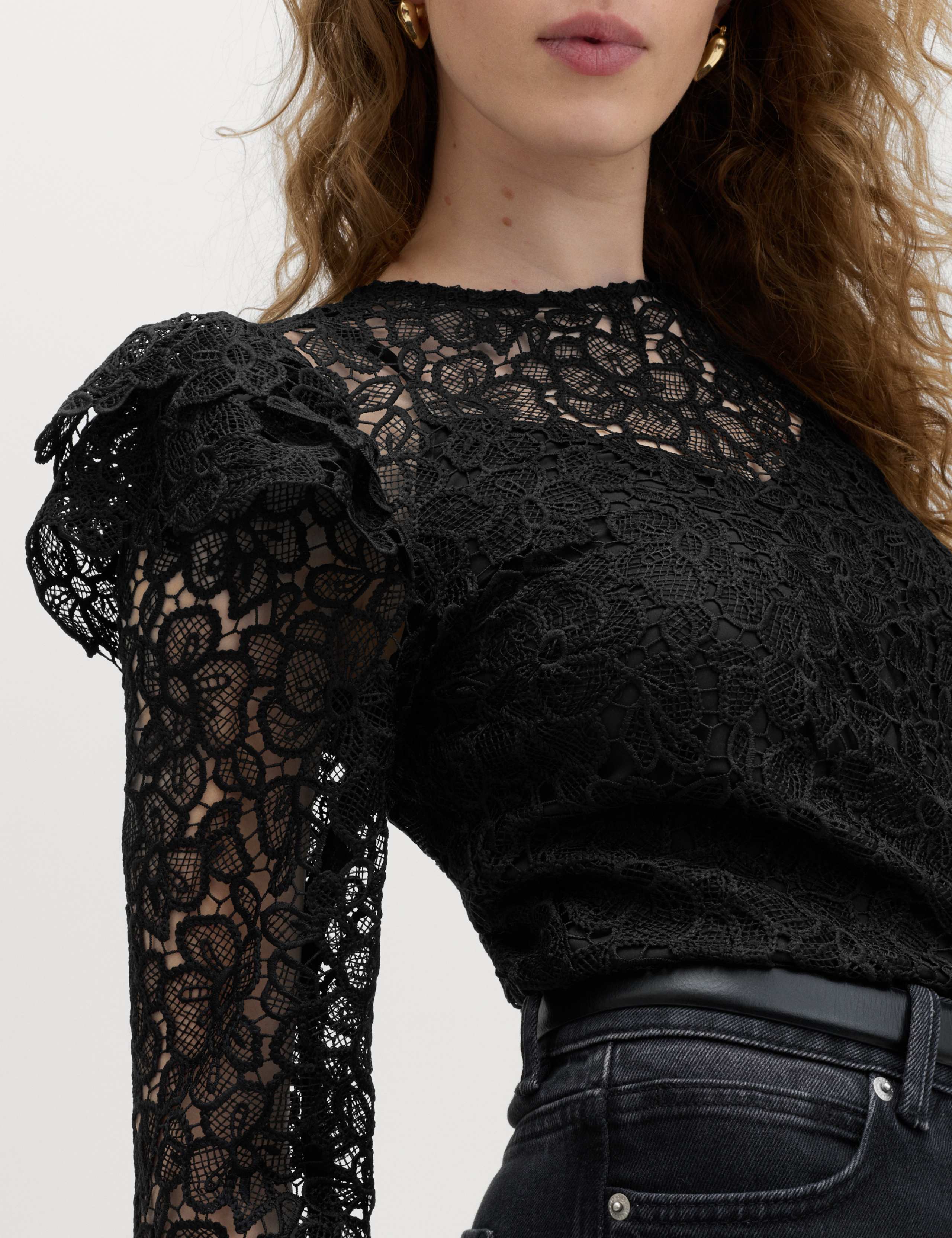 Lace Frill Detail Blouse 6 of 6