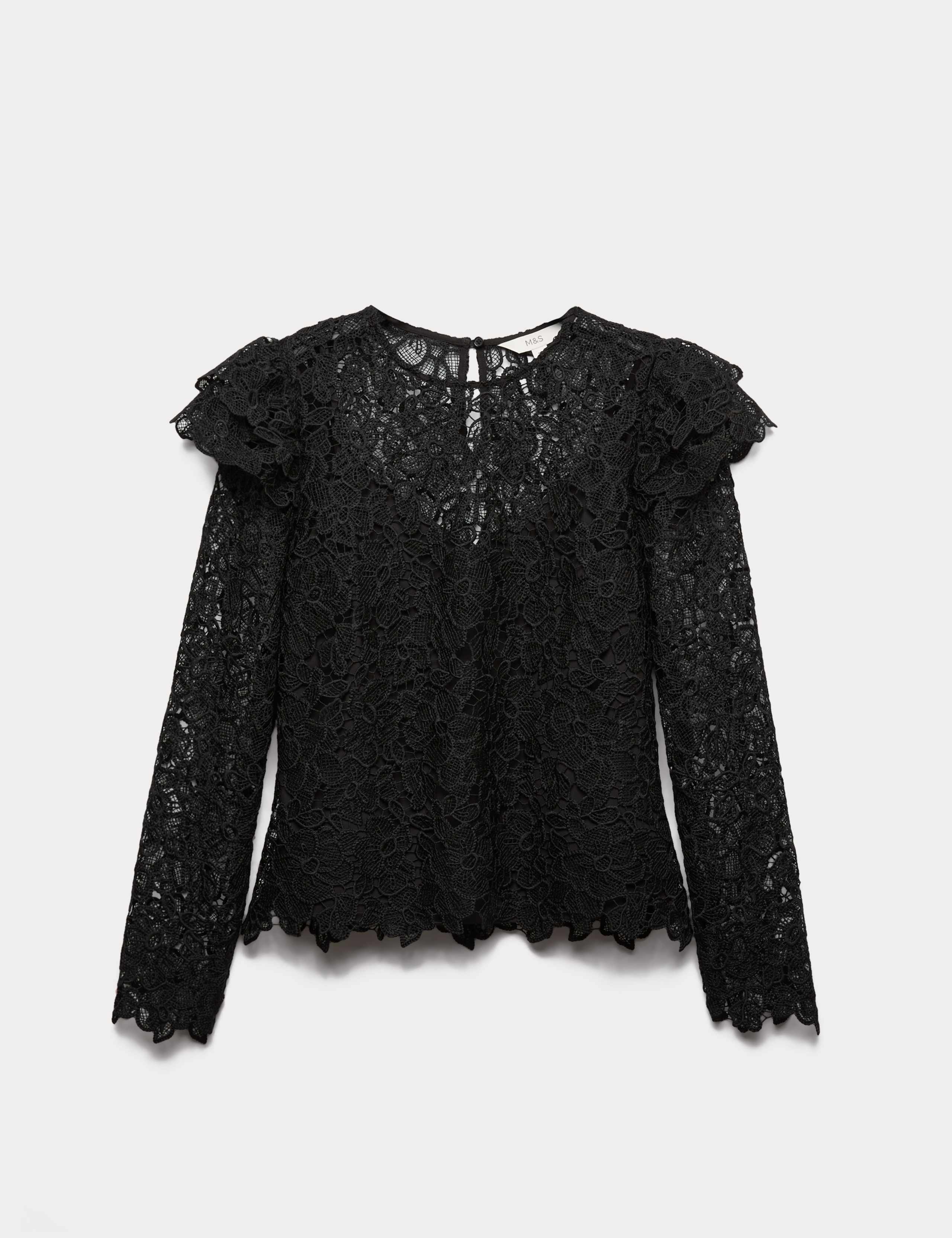 Lace Frill Detail Blouse 2 of 6