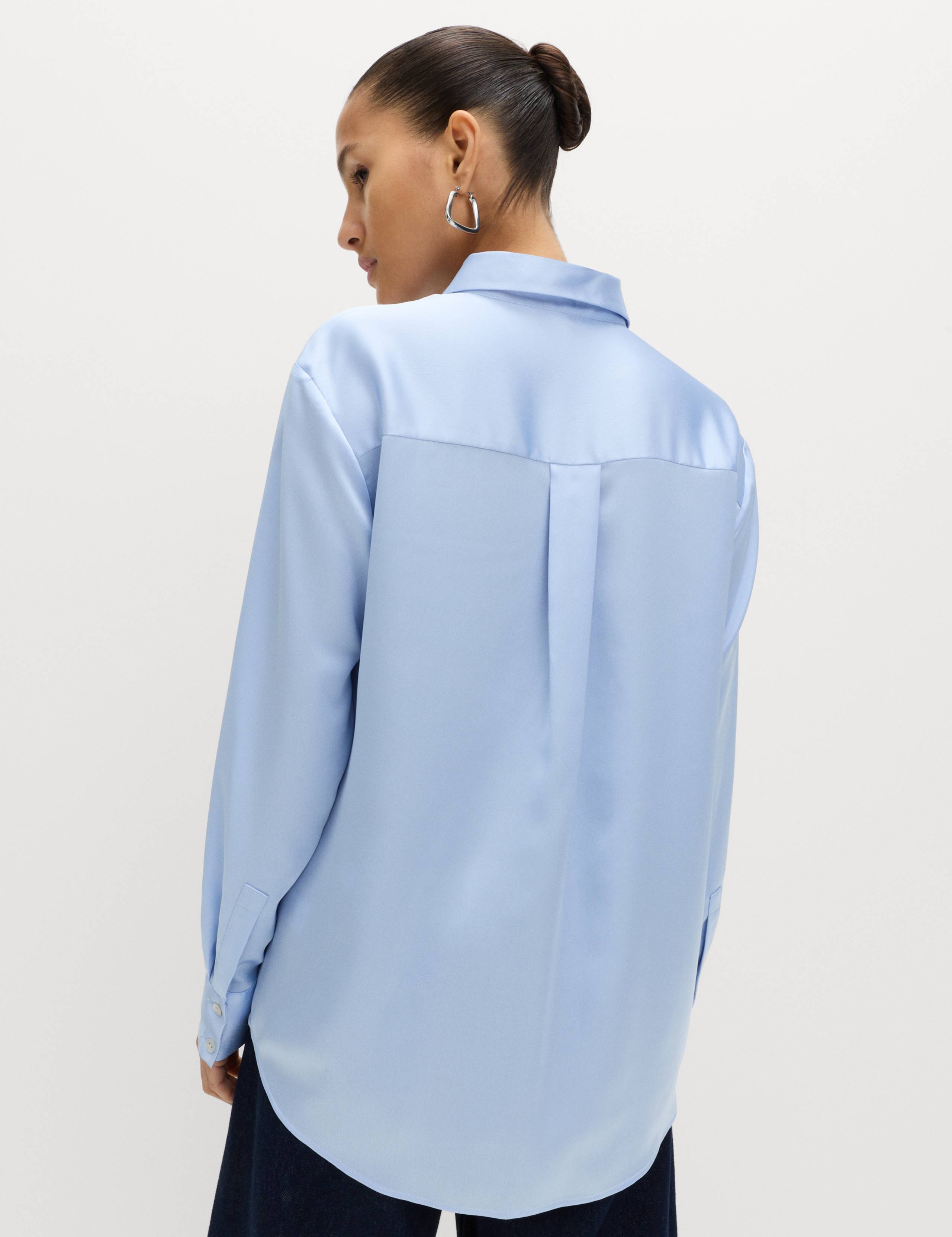 Satin Collared Button Through Shirt 5 of 5