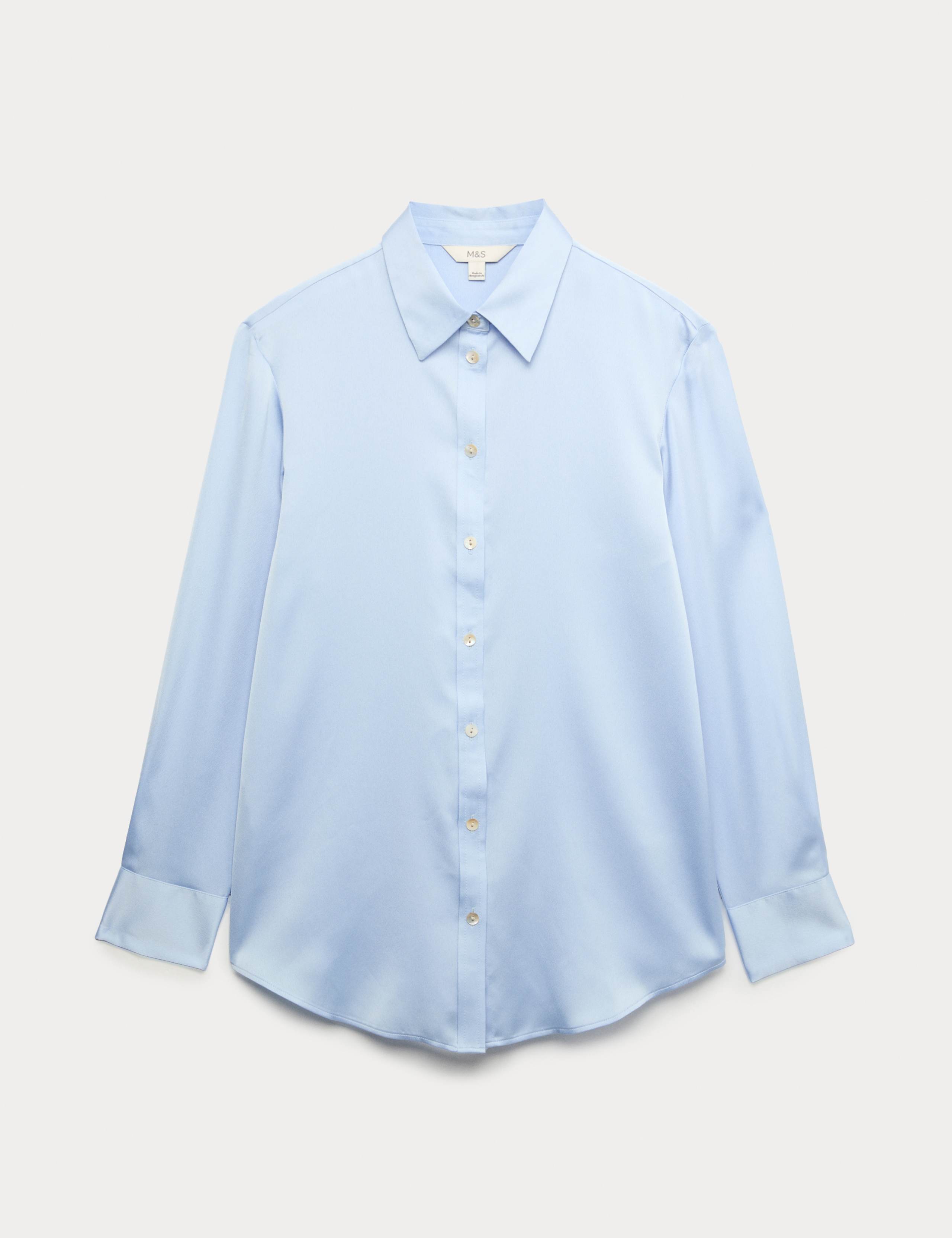 Satin Collared Button Through Shirt 2 of 5