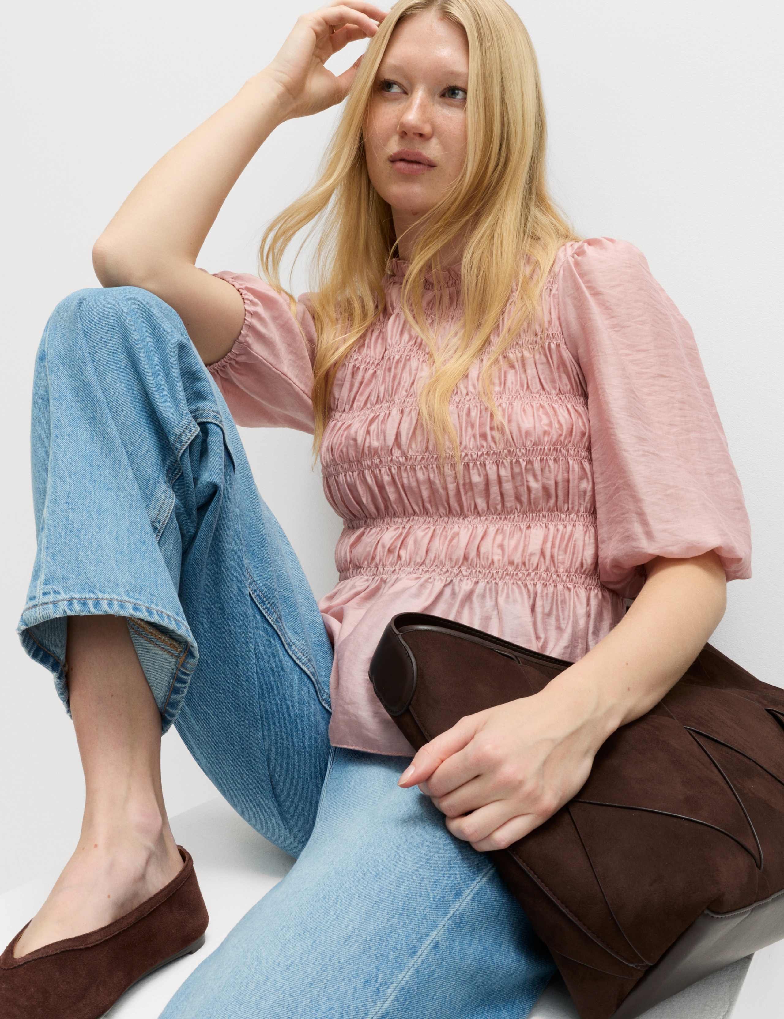 Lyocell Rich Shirred Blouse 5 of 5