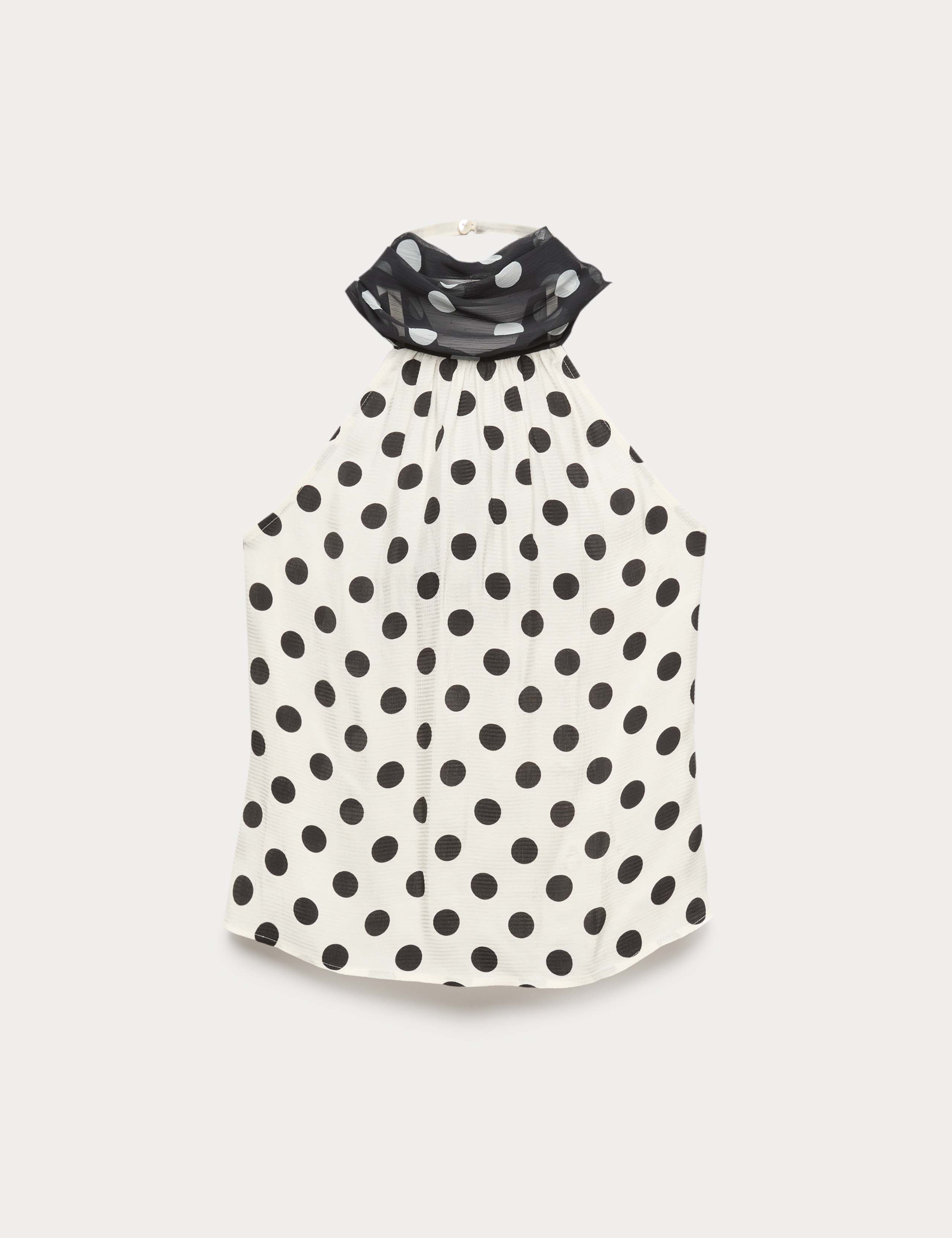 Polka Dot Scarf Detail Top 1 of 1