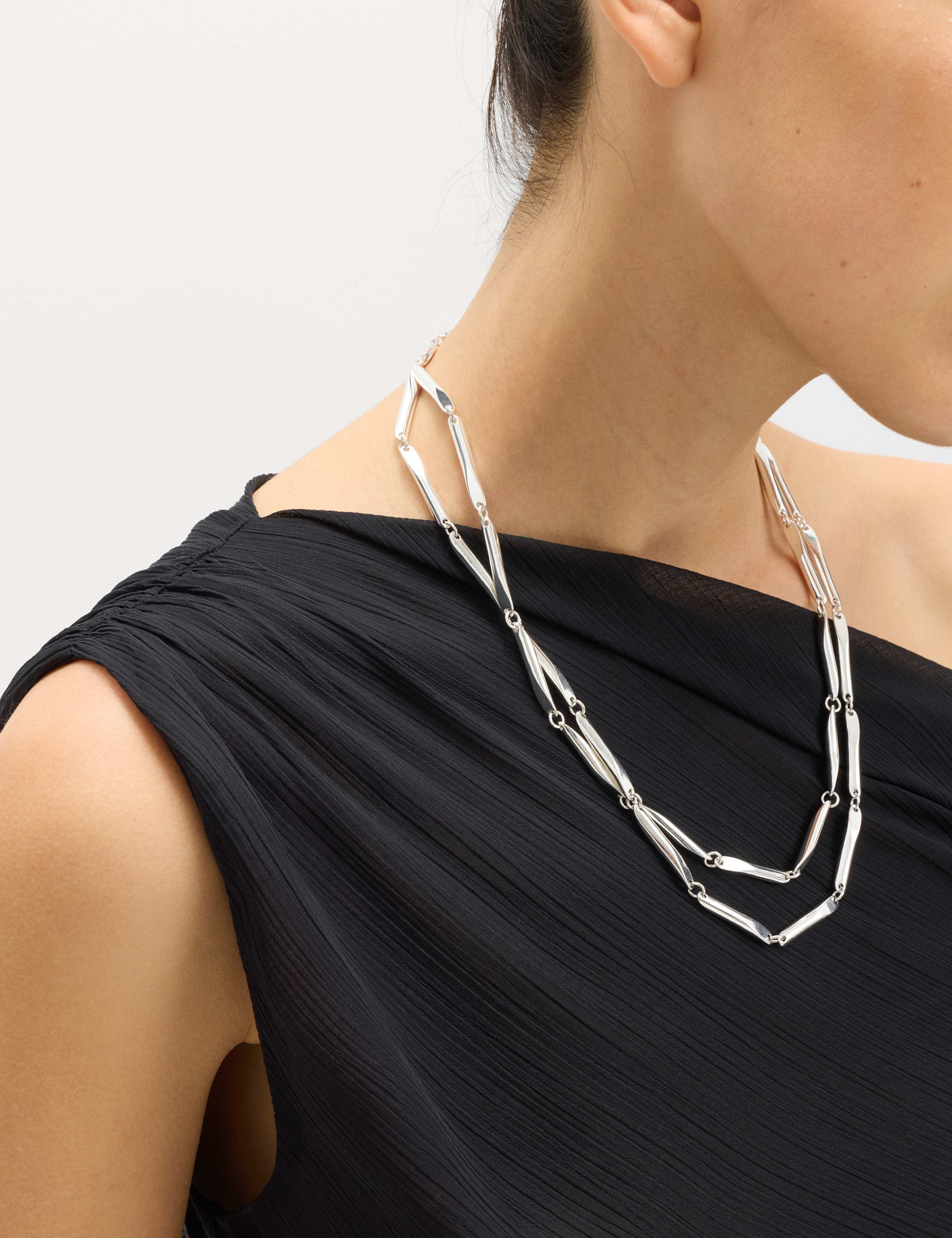 Draped One Shoulder Asymmetric Longline Top 5 of 6