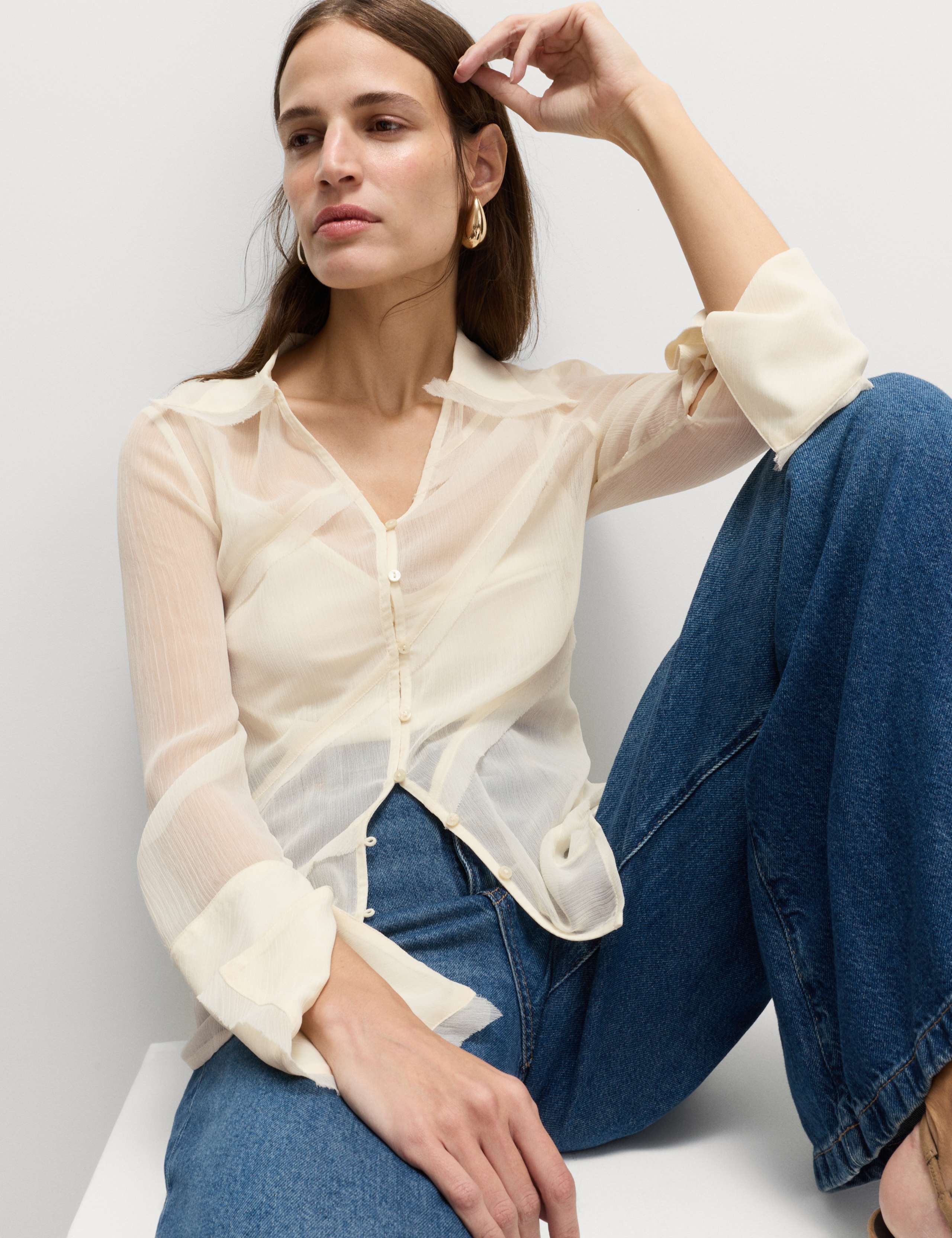 Seam Detail Collared Shirt 1 of 5