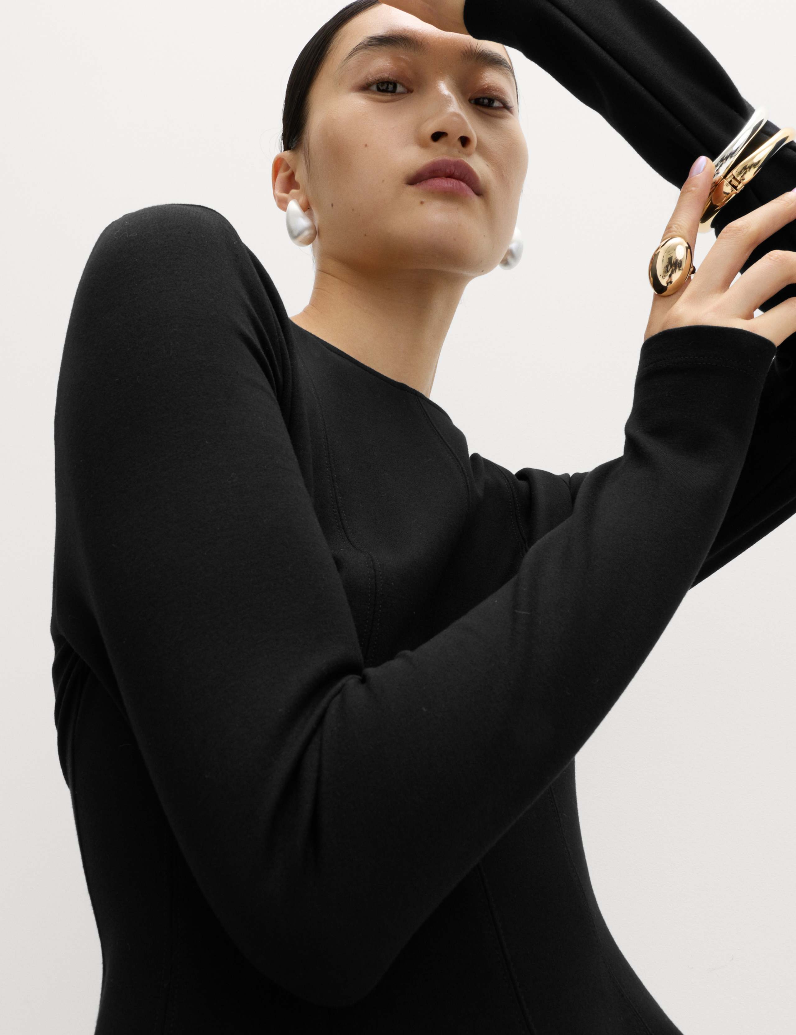 Waisted Long Sleeve Peplum Top 3 of 4