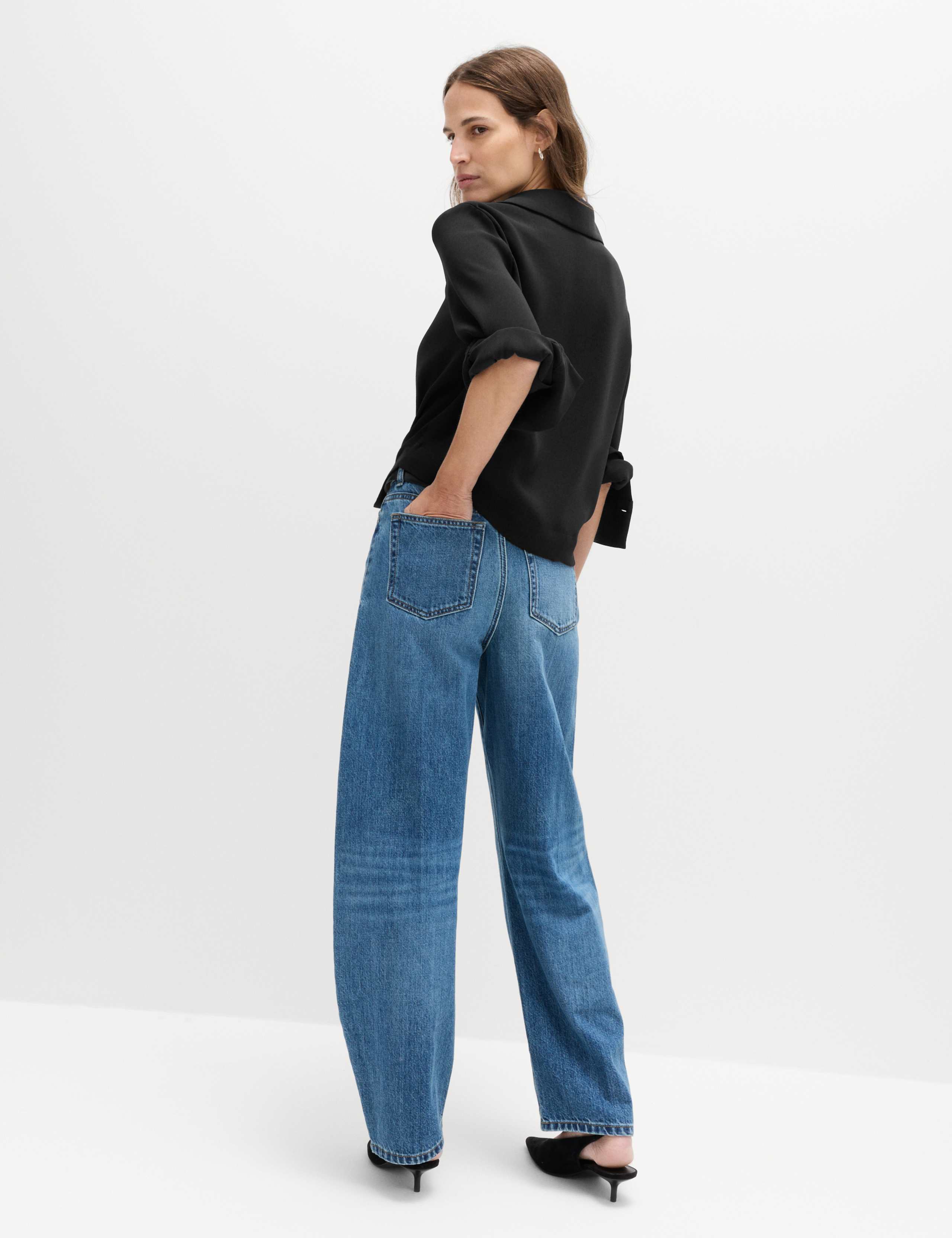 Collared Drape Wrap Shirt 3 of 5