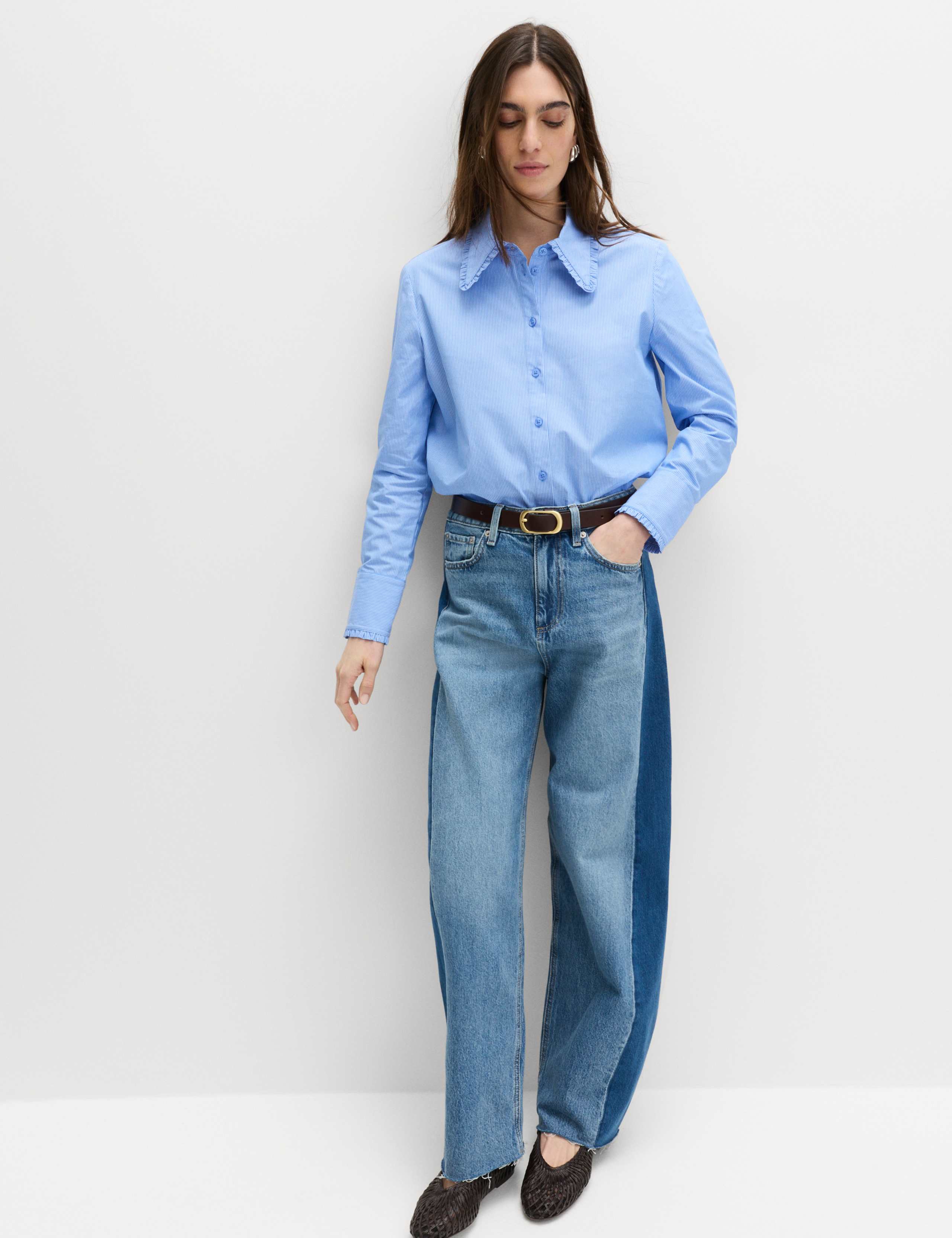 Collared Frill Detail Button Through Shirt 5 of 5