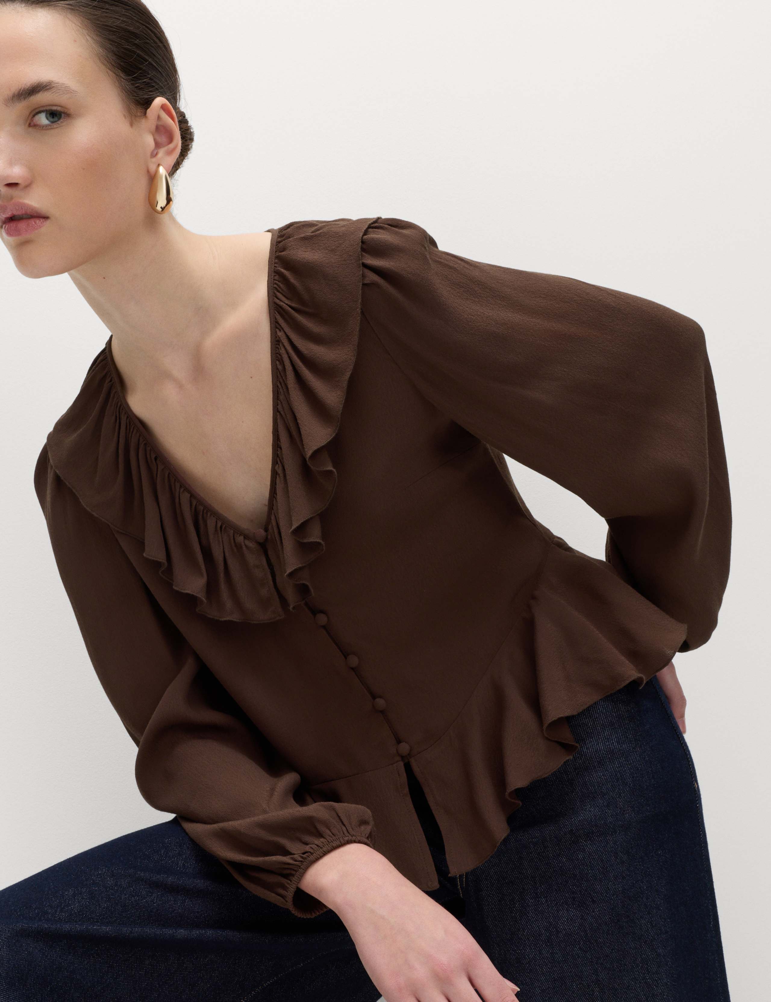Waisted Ruffle Blouse 3 of 5