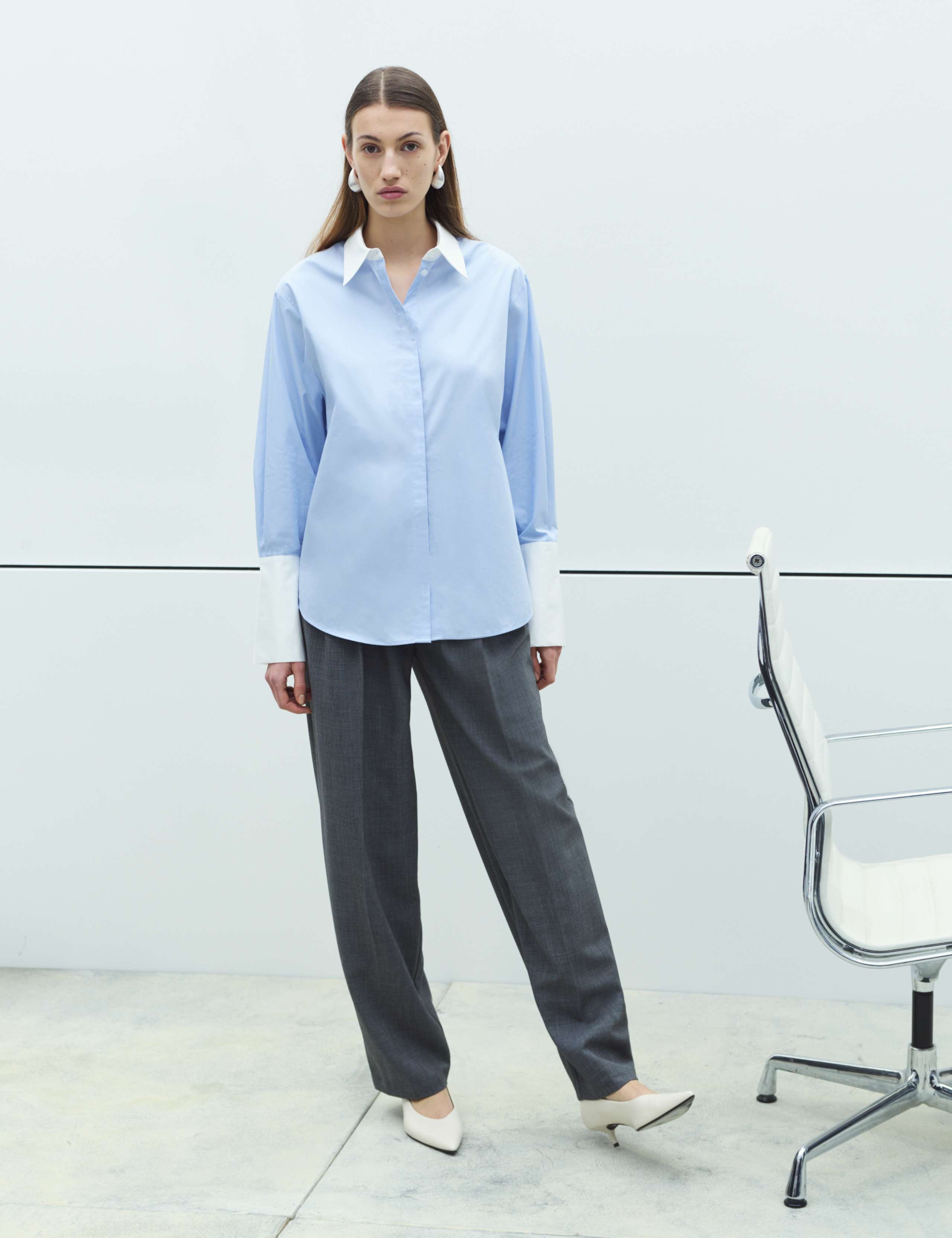 Pure Cotton Contrast Detail Oversized Shirt 5 of 7