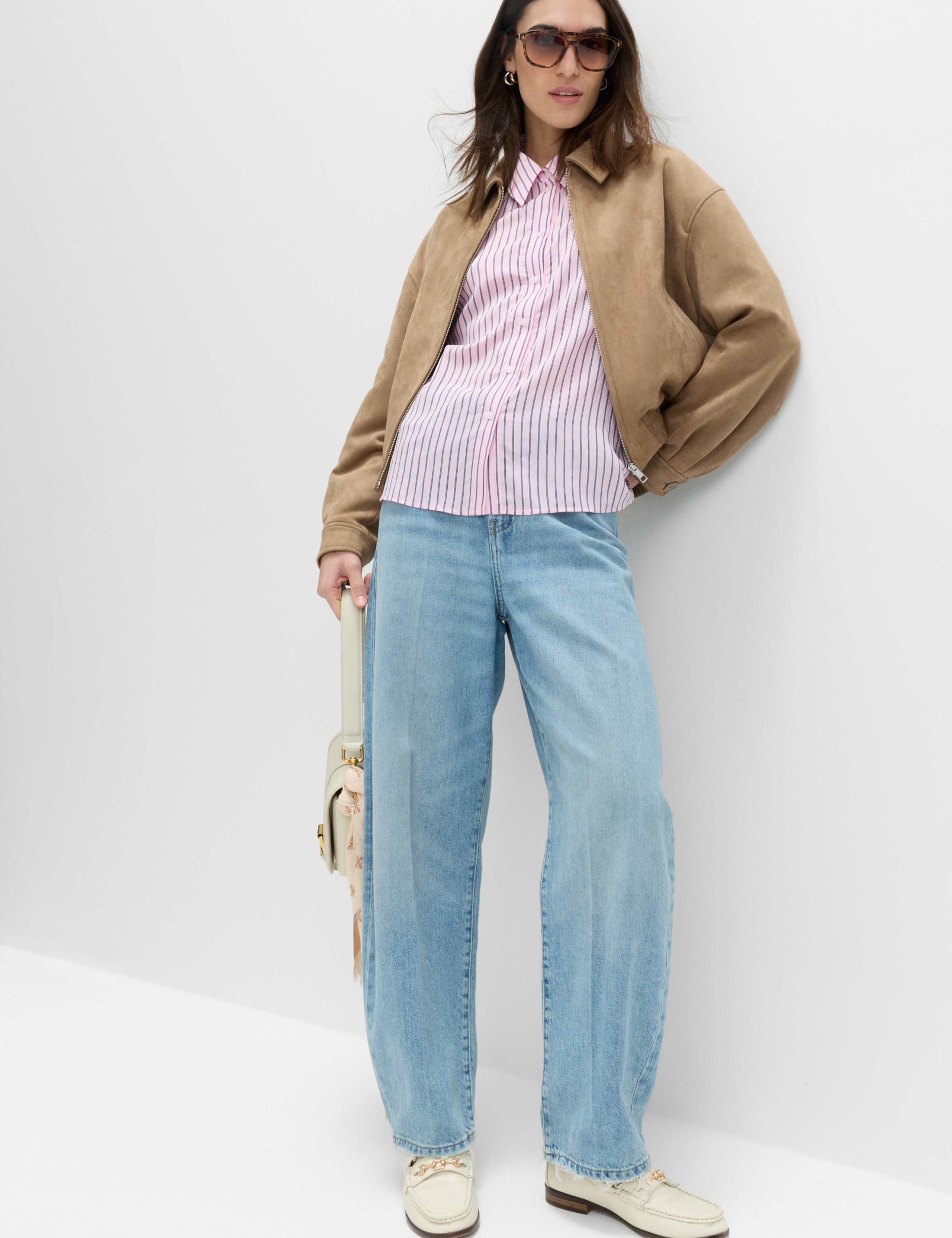 Striped Collared Frill Detail Shirt 5 of 7