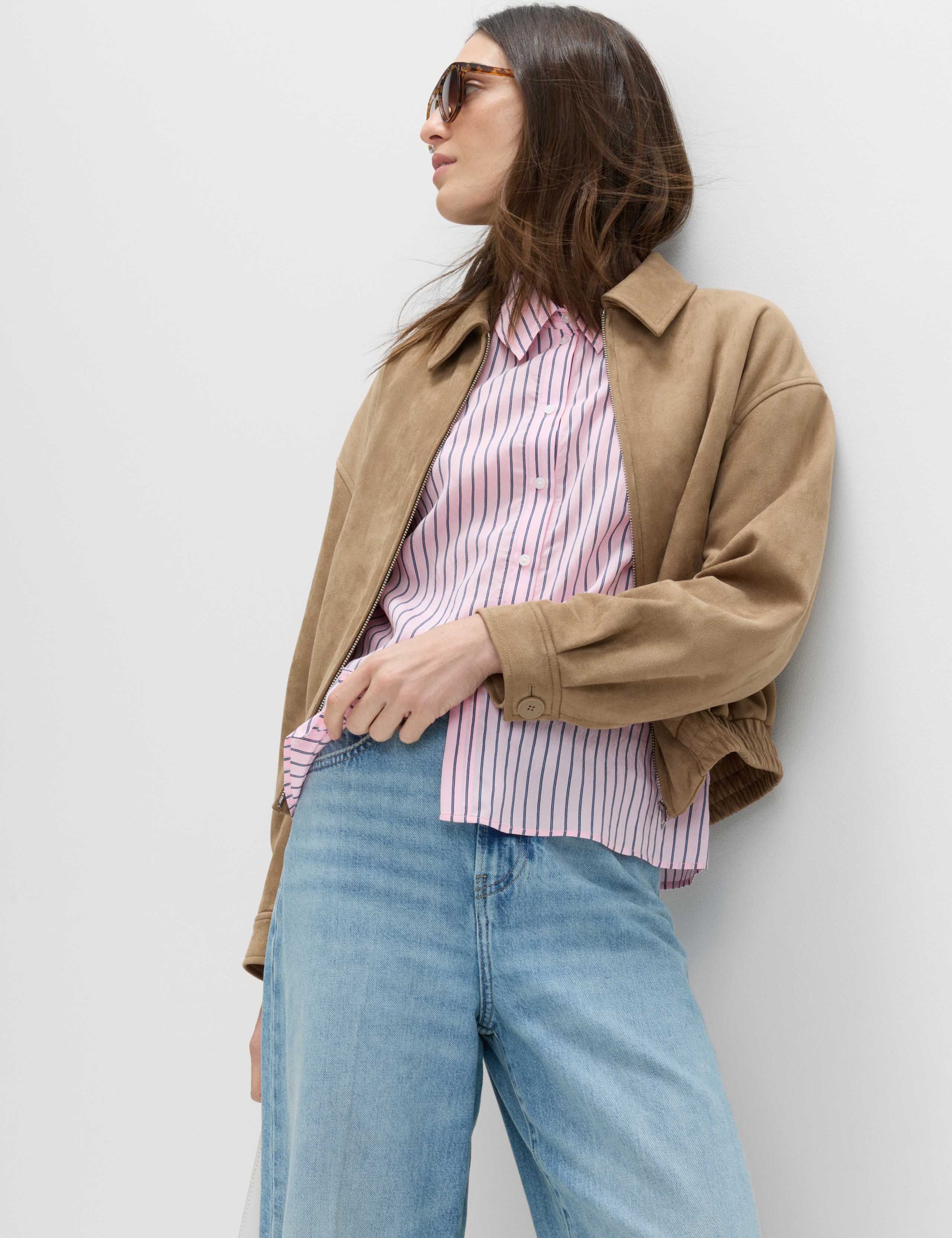 Striped Collared Frill Detail Shirt 7 of 7