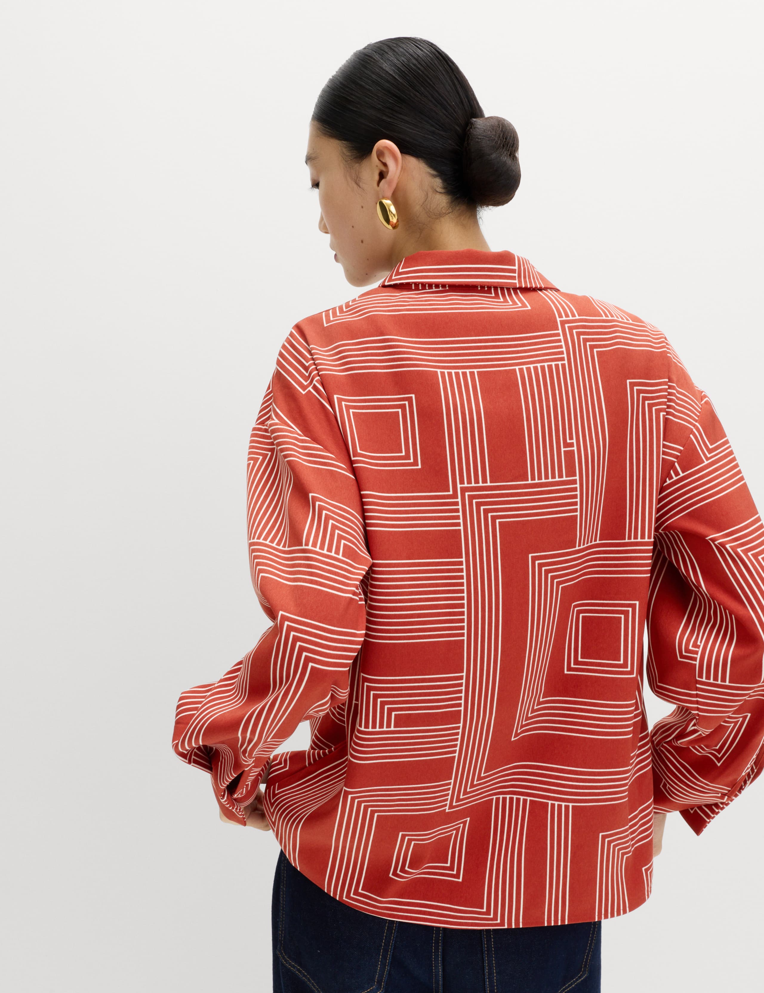 Geometric Print Collared Shirt 5 of 6