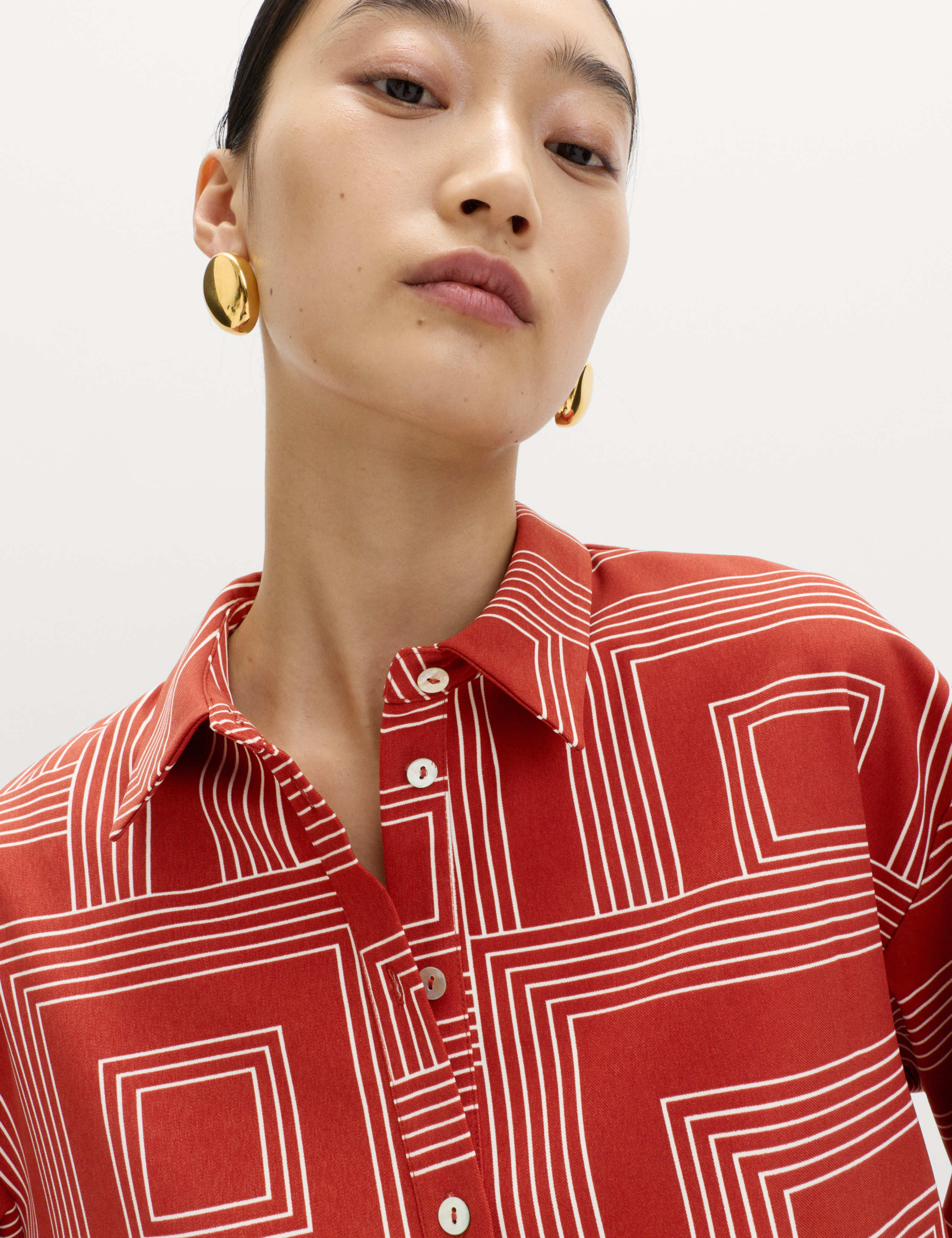 Geometric Print Collared Shirt 6 of 6