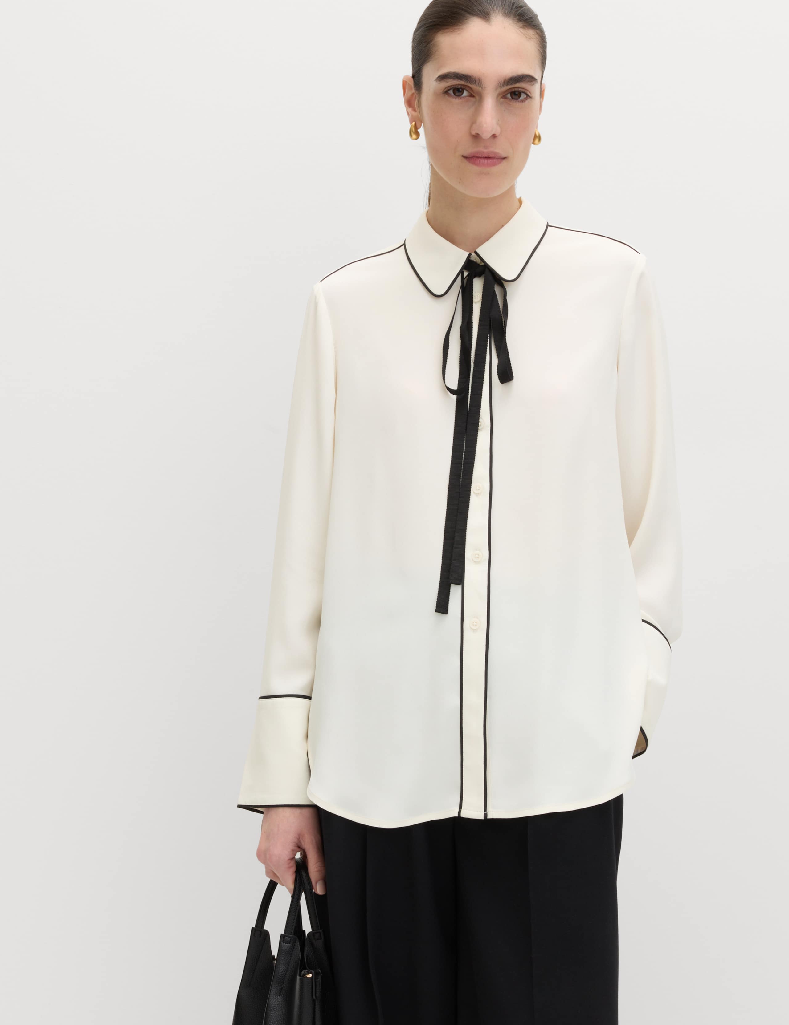 Bow Tie Piped Detail Shirt 3 of 6