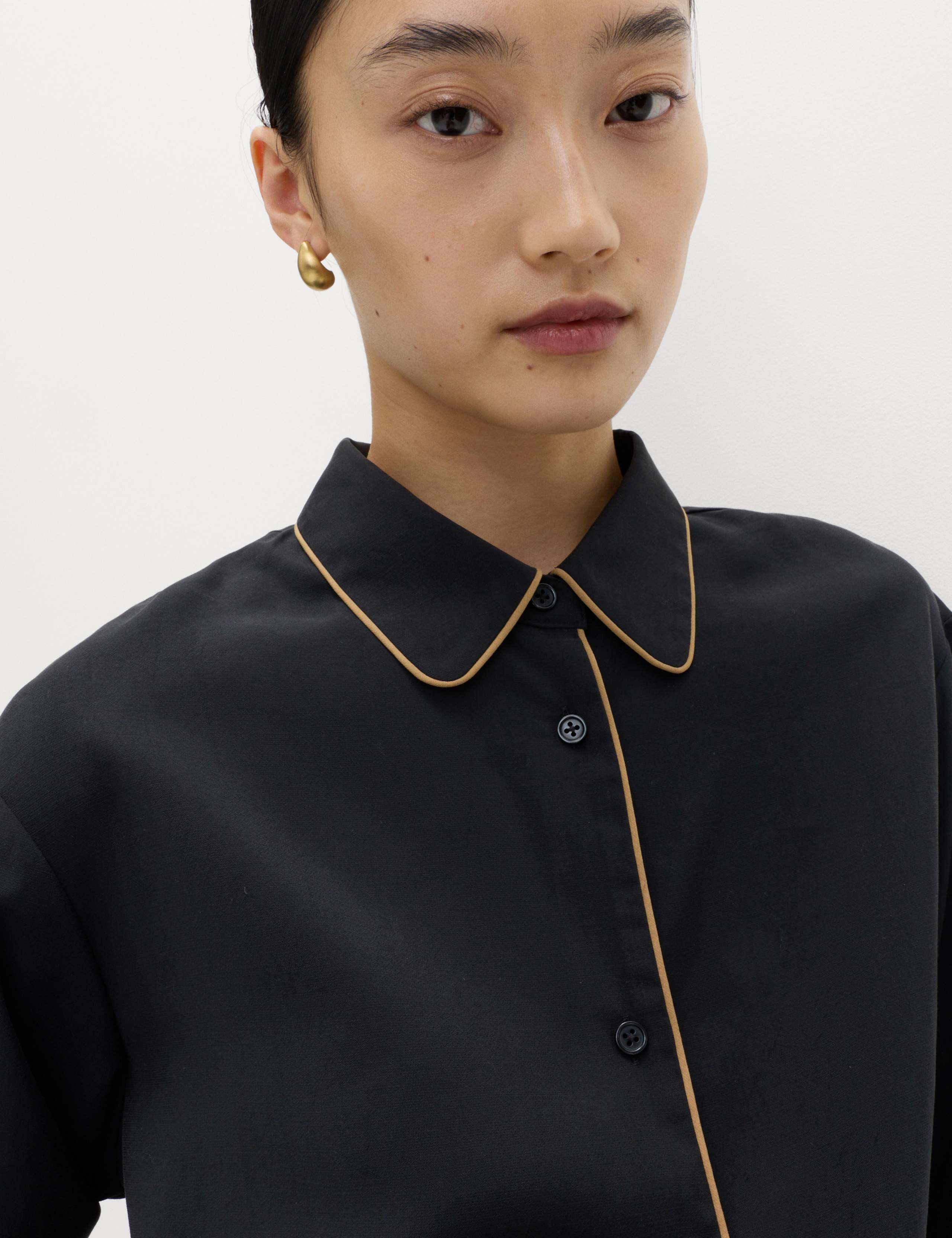 Modal Rich Piped Detail Collared Shirt 4 of 6