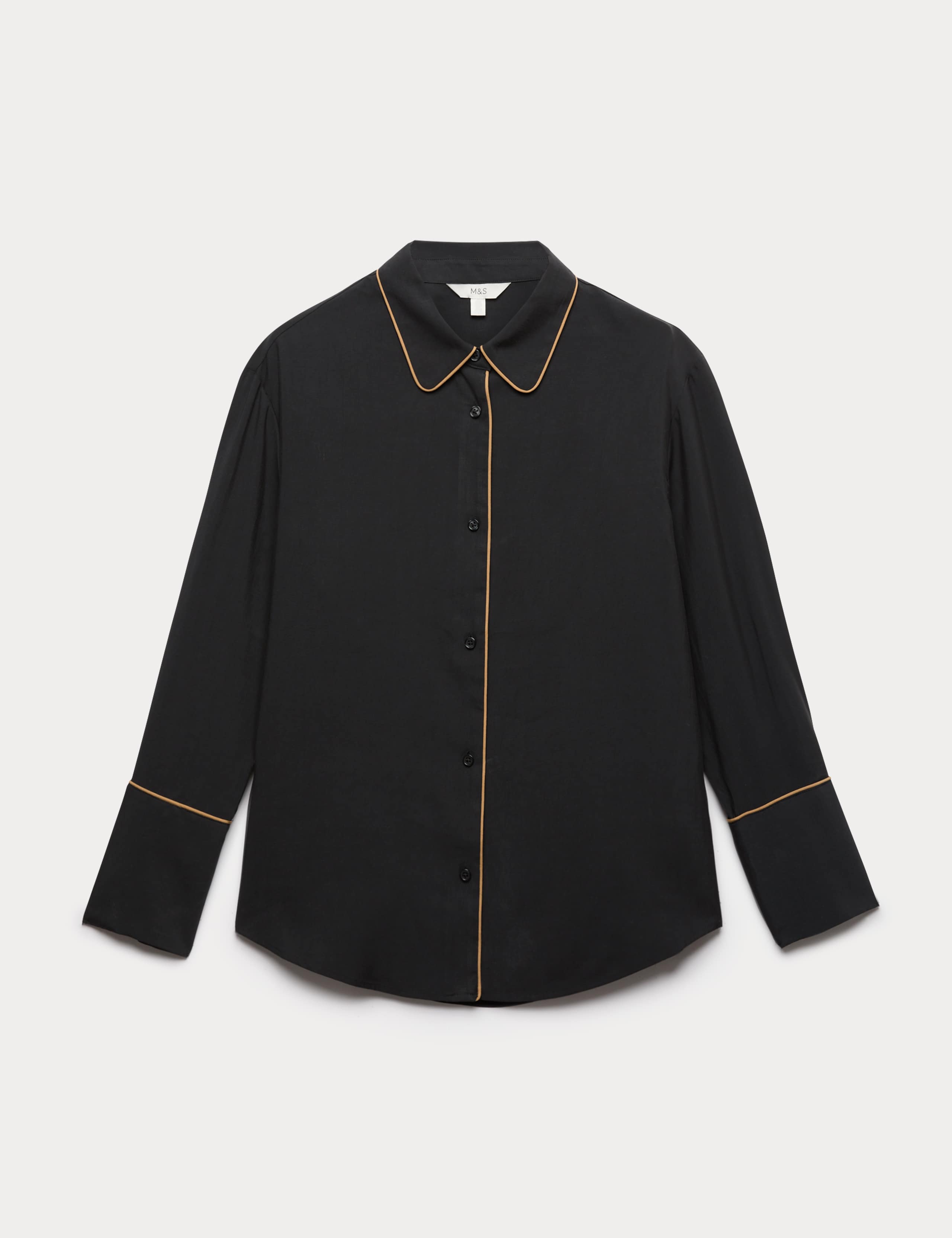 Modal Rich Piped Detail Collared Shirt 2 of 6