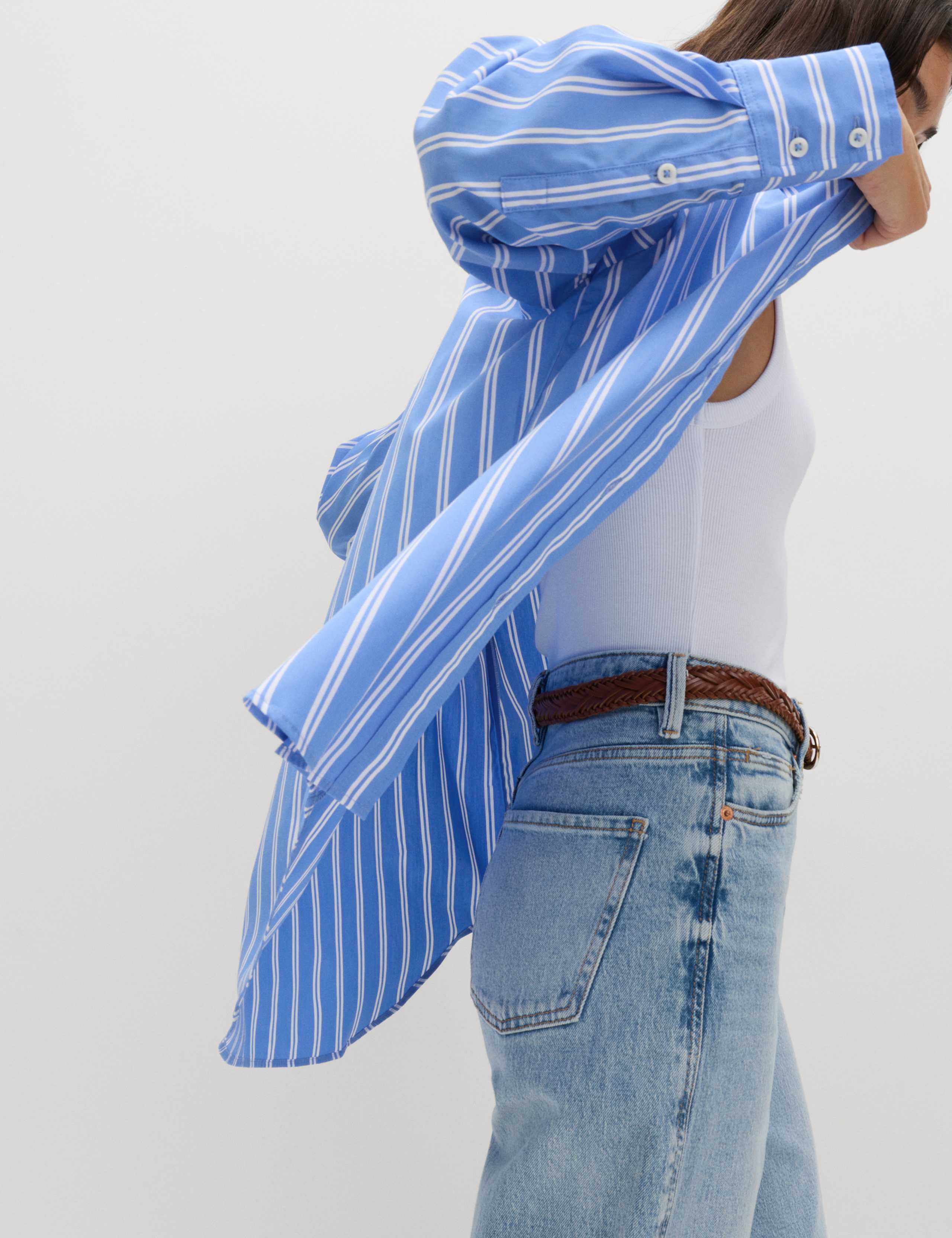 Pure Cotton Striped Girlfriend Shirt 3 of 6