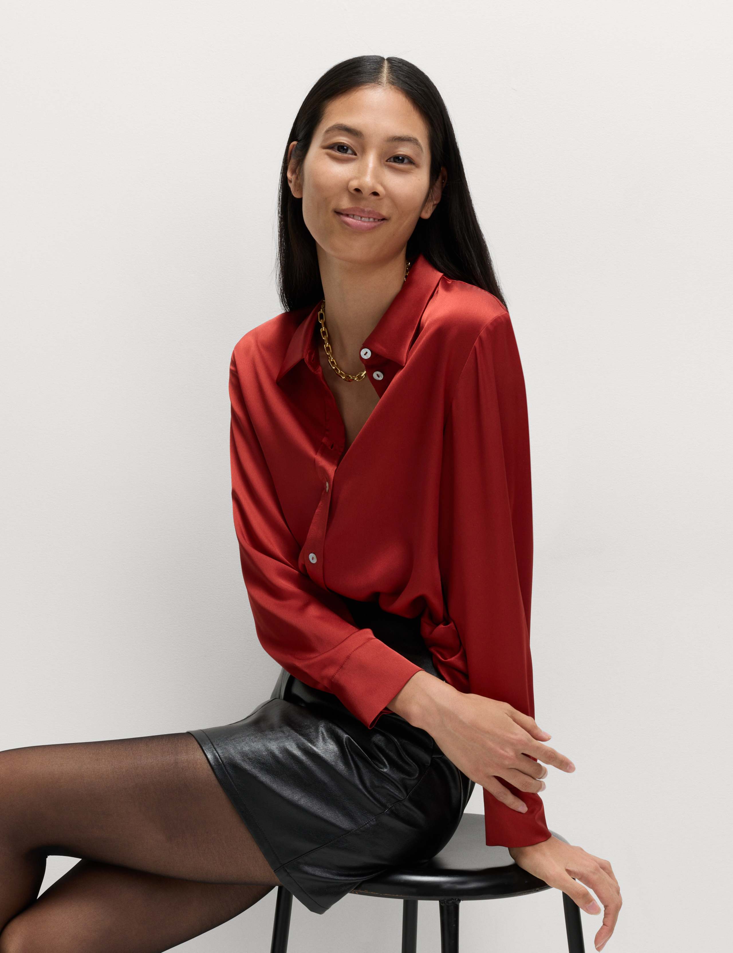 Satin Button Through Shirt 5 of 5